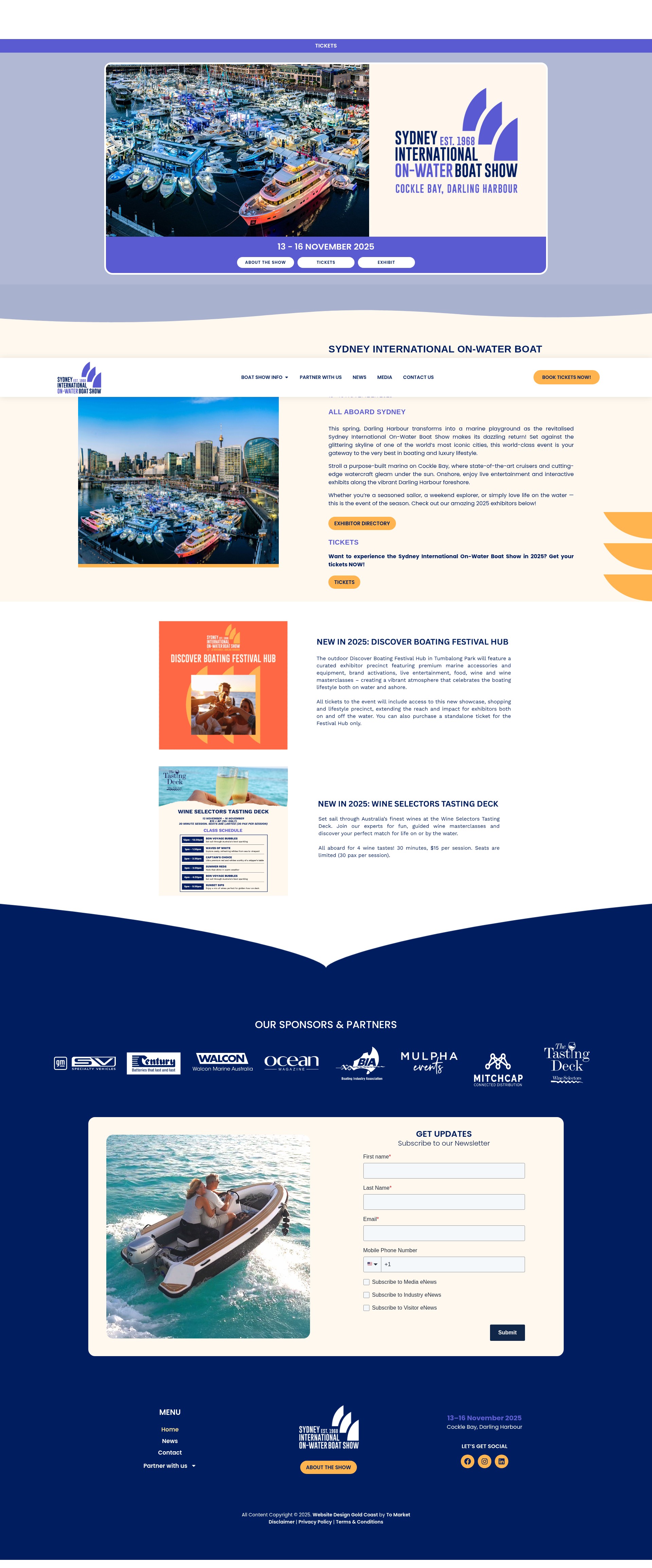 Screenshot of sydneyboatshow.com.au