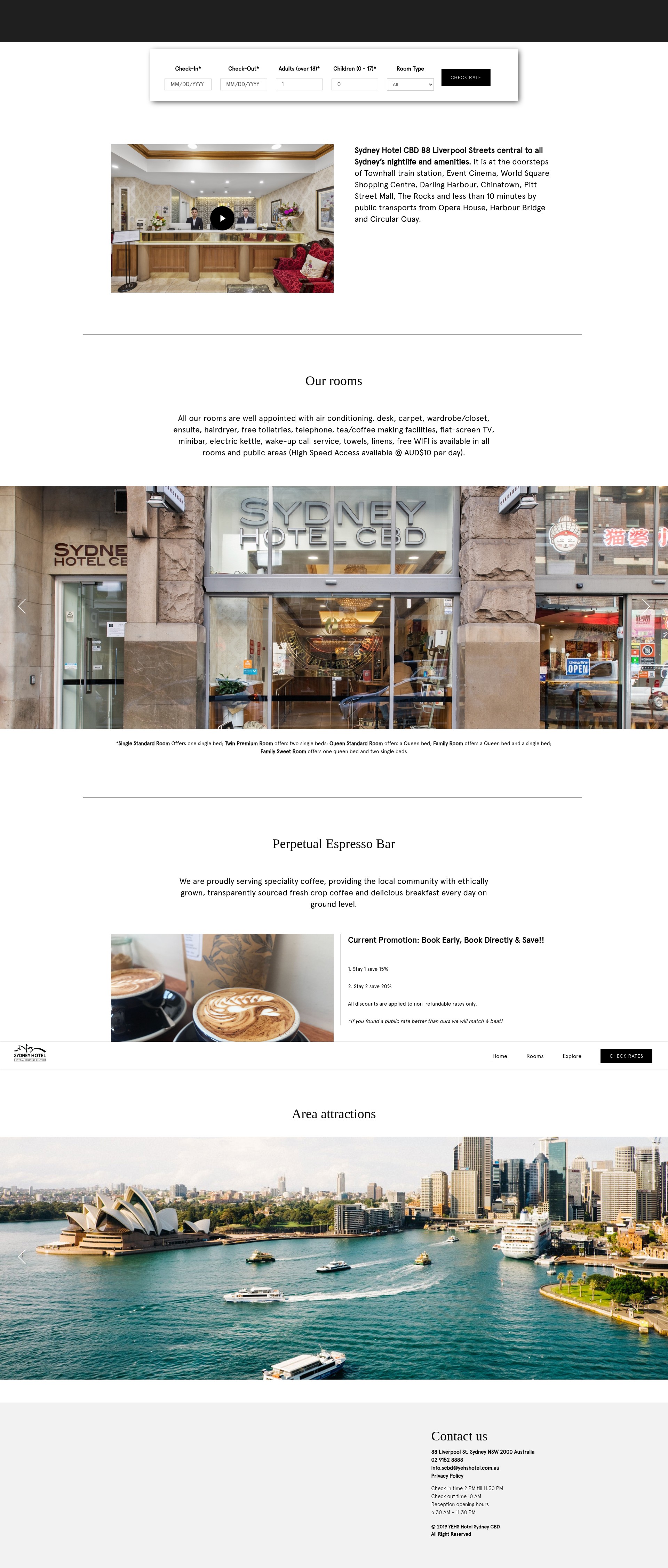 Screenshot of sydneyhotelcbd.com.au