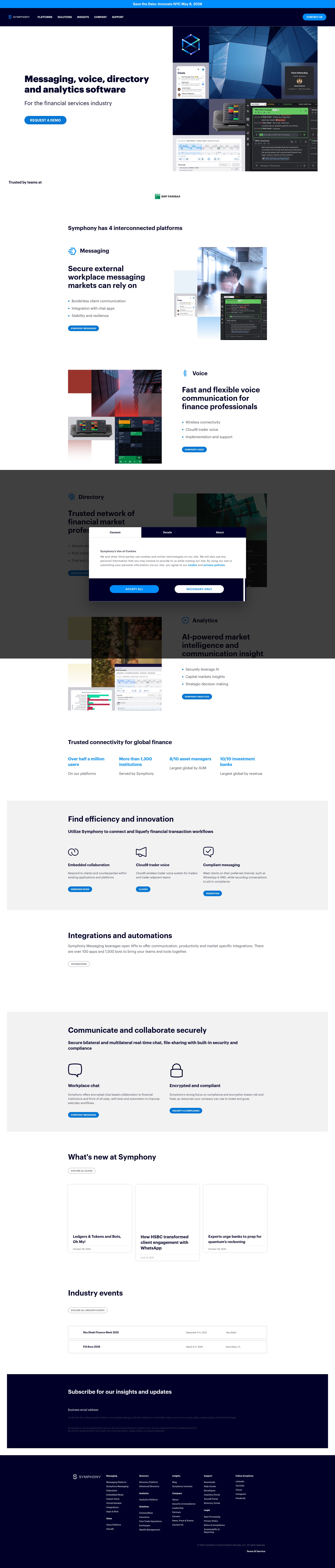 Screenshot of symphony.com