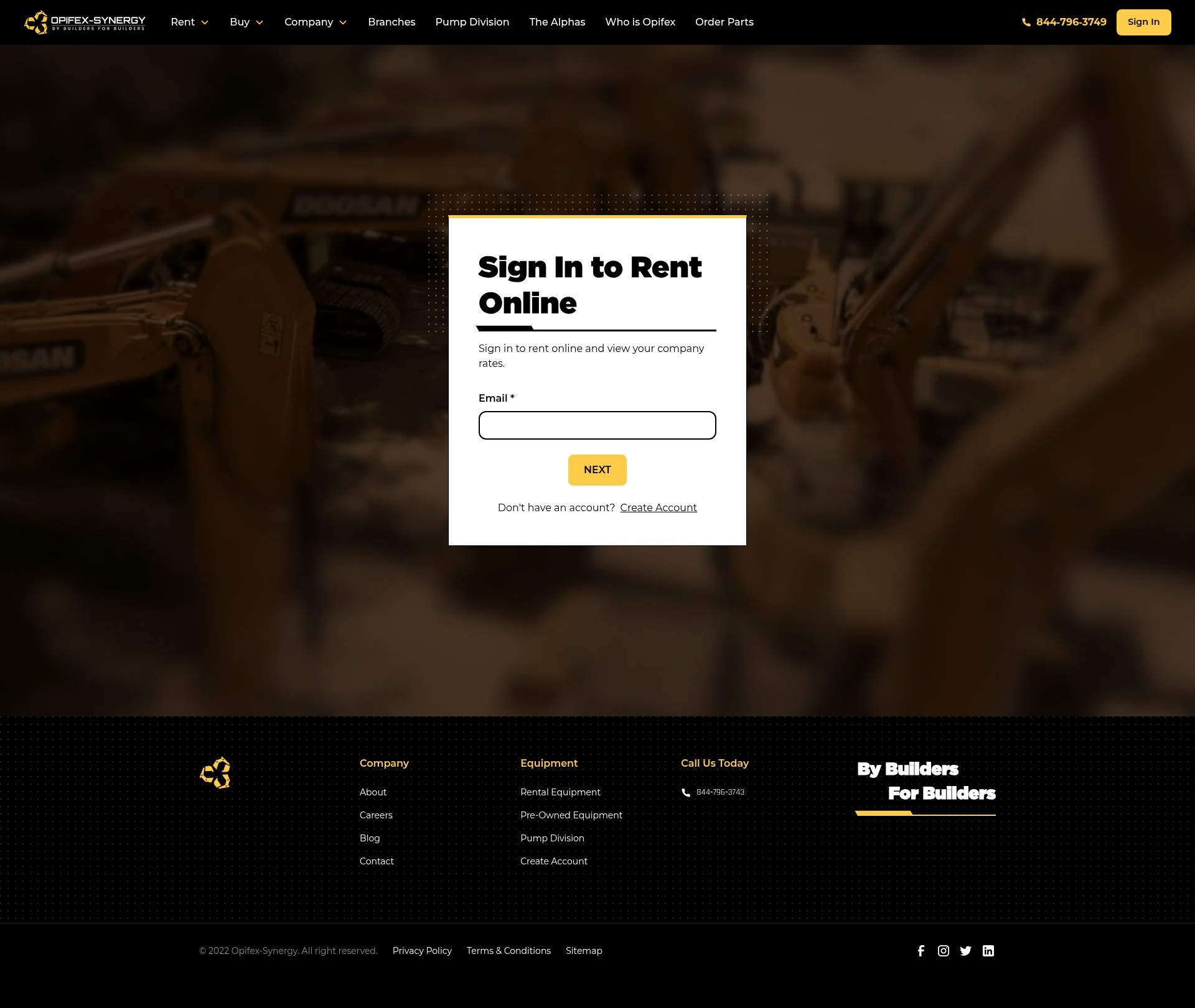 Screenshot of synergyequip.com