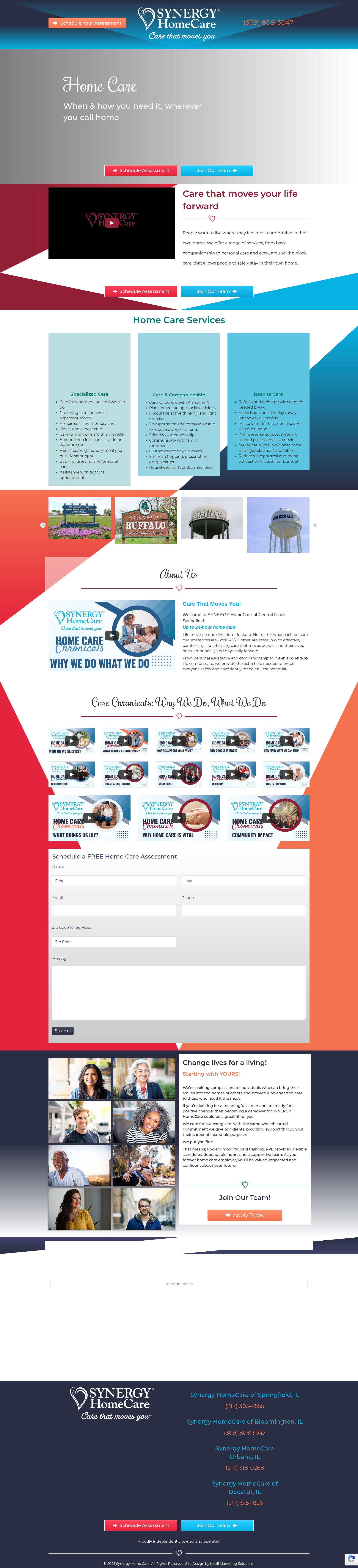 Screenshot of synergyhomecarecentralillinois.com