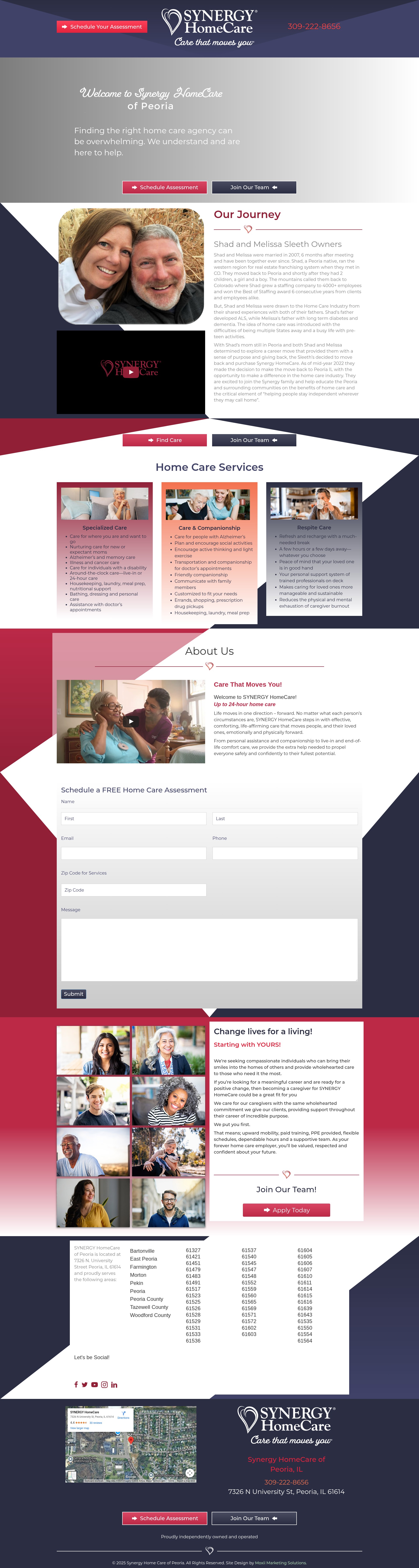 Screenshot of synergyhomecarepeoria.com