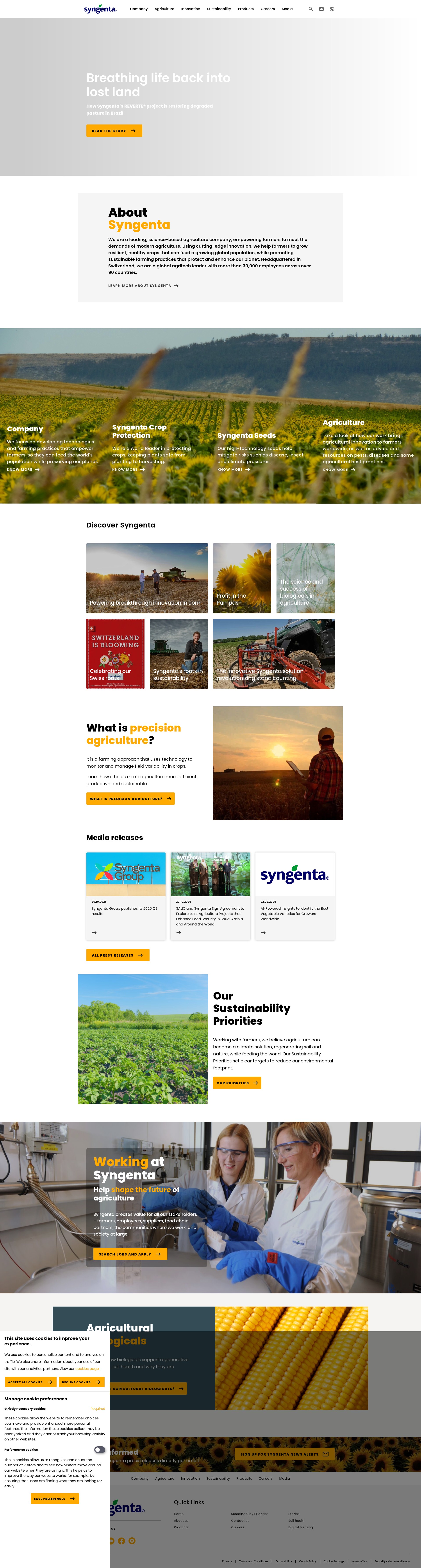 Screenshot of syngenta.com