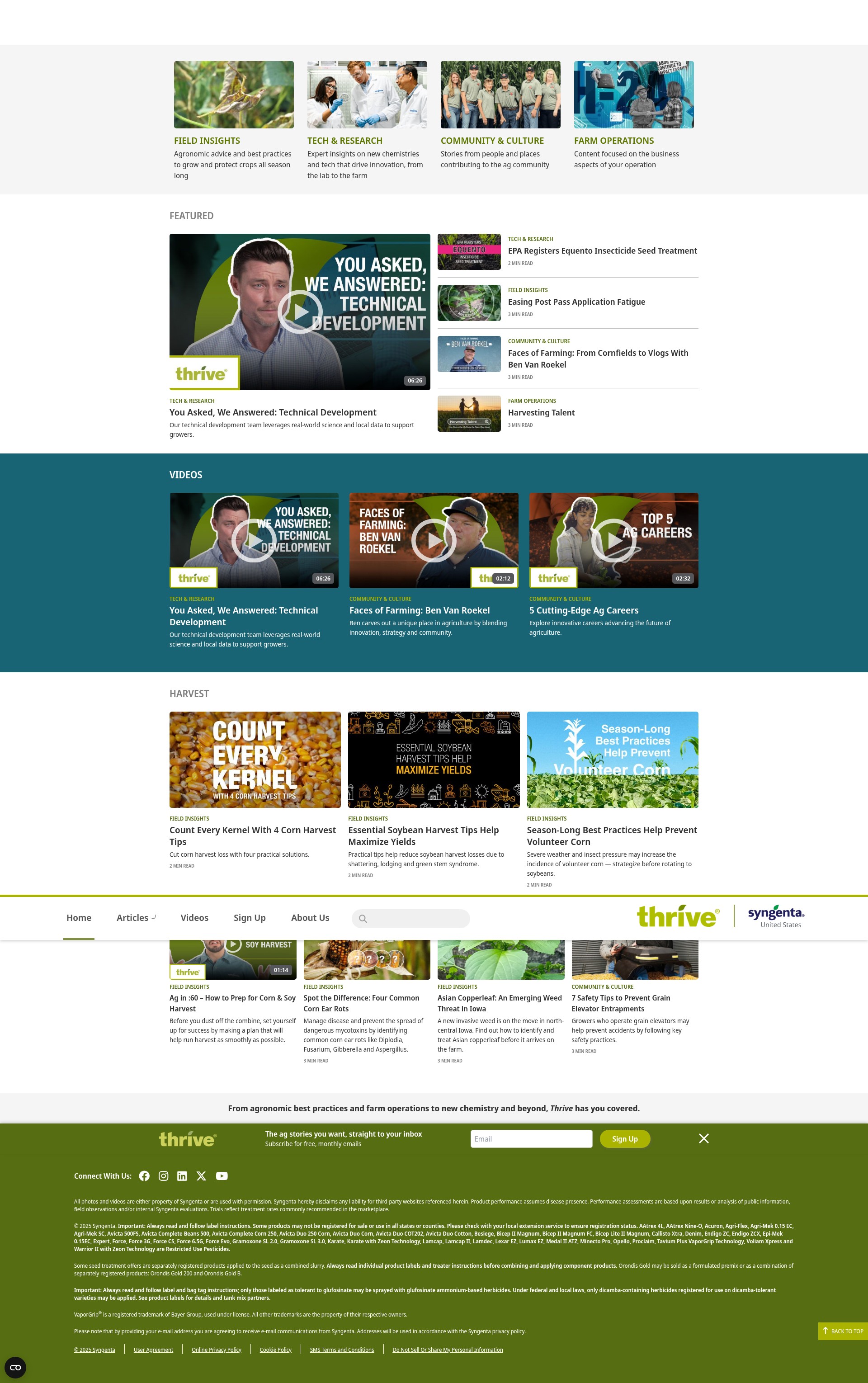Screenshot of syngentathrive.com