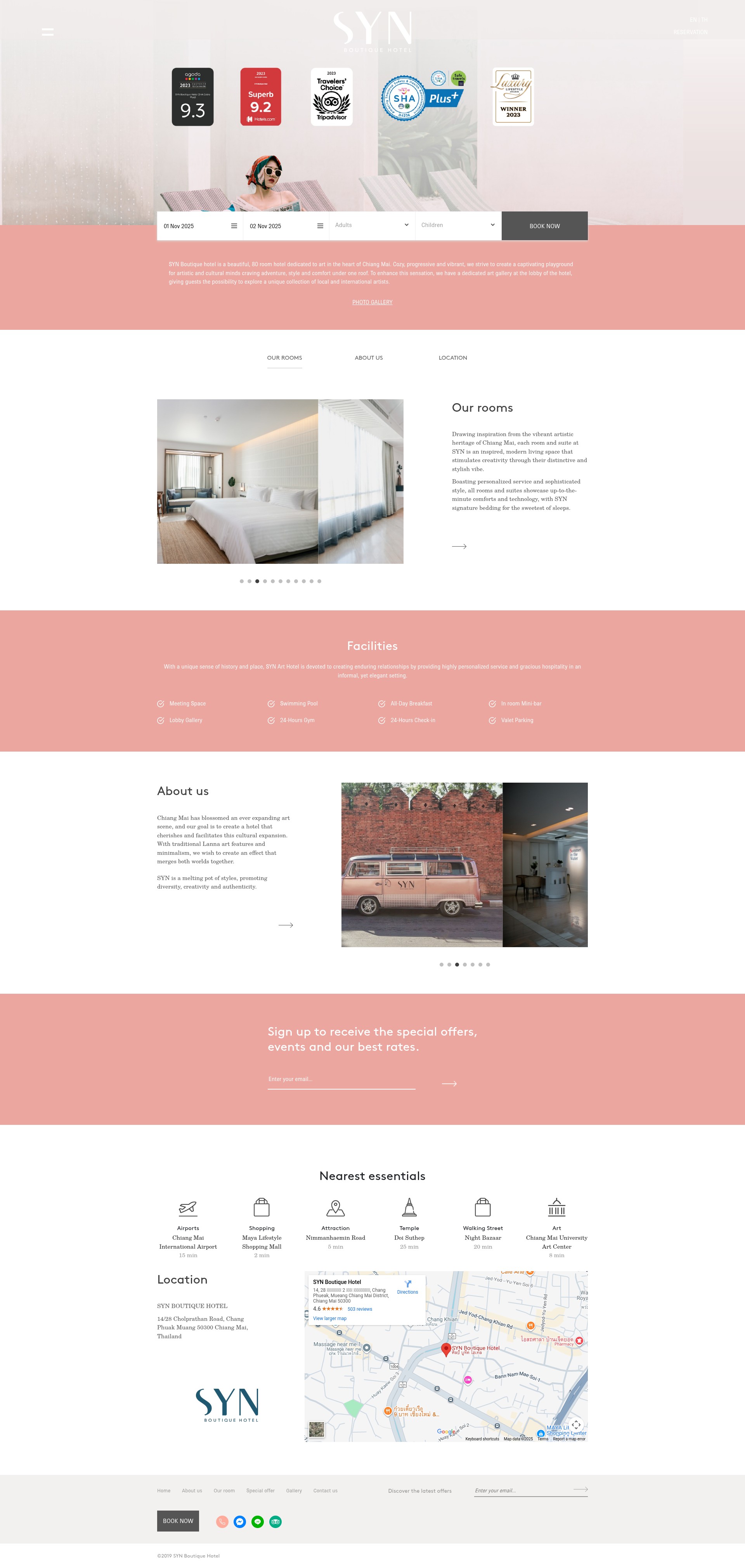 Screenshot of synhotel.com