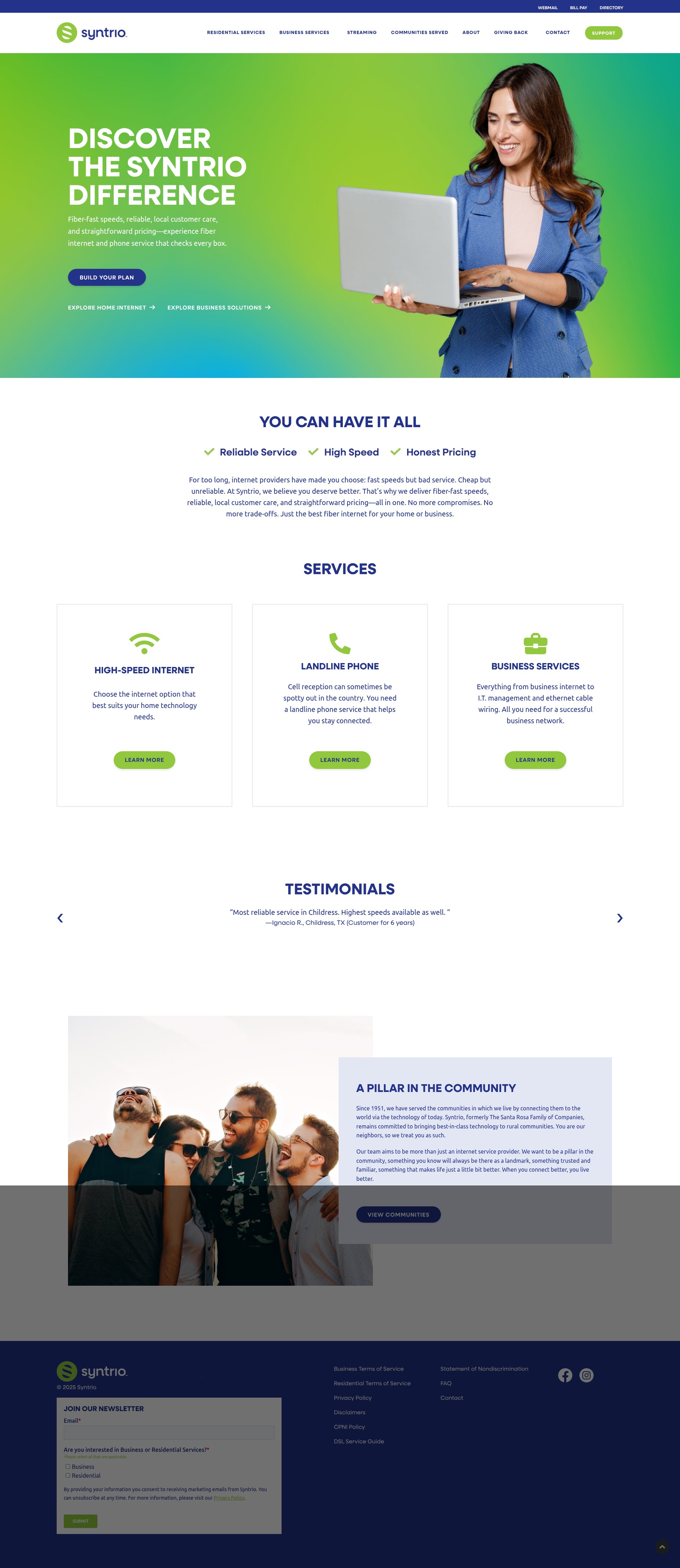 Screenshot of syntrio.net