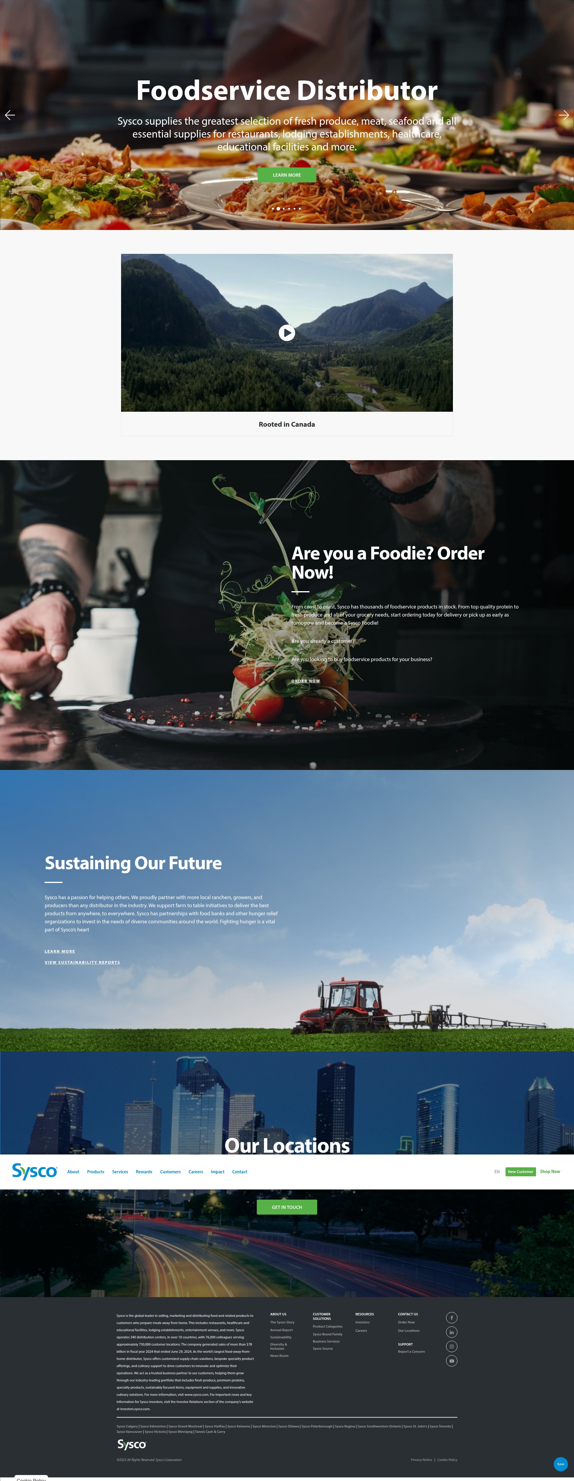 Screenshot of sysco.ca