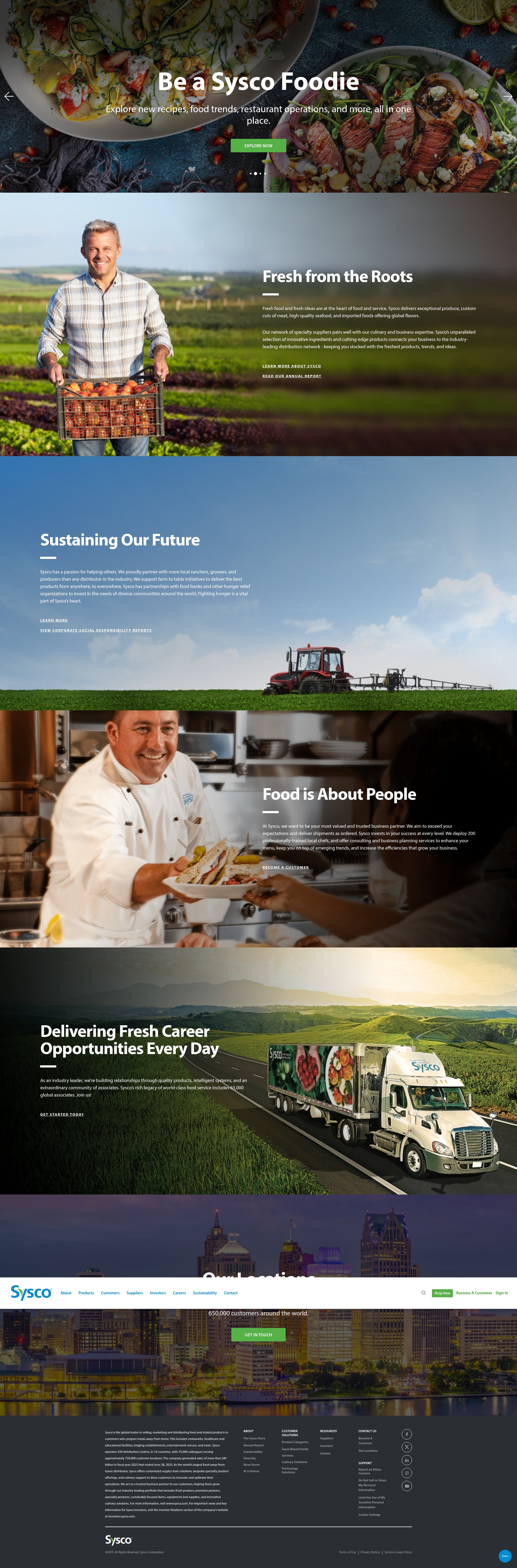 Screenshot of sysco.com