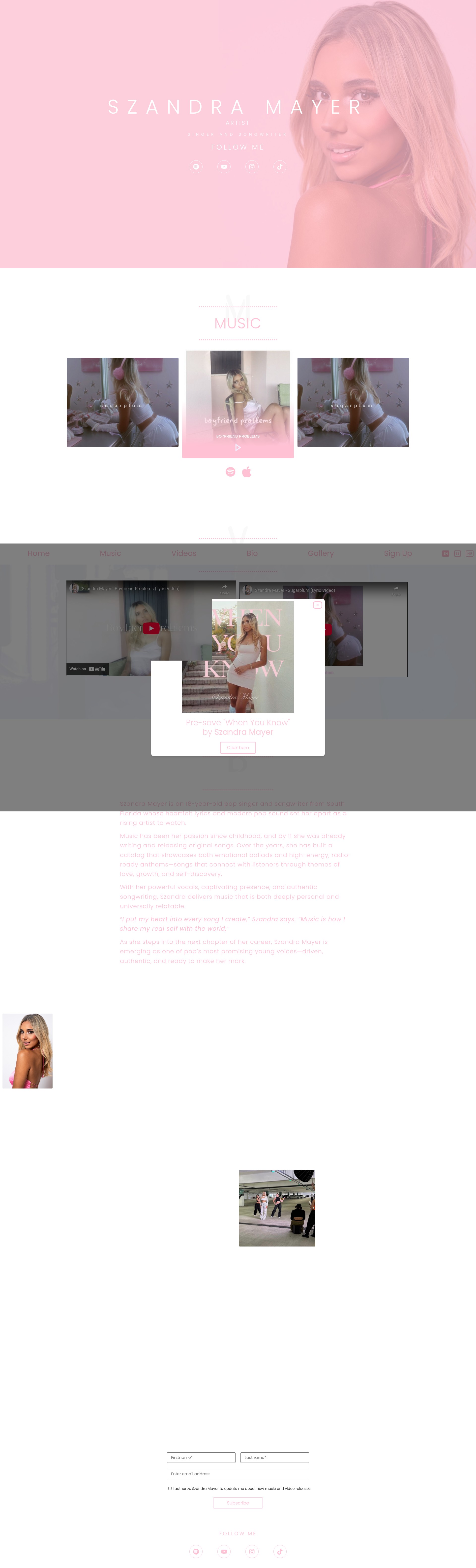 Screenshot of szandramayer.com
