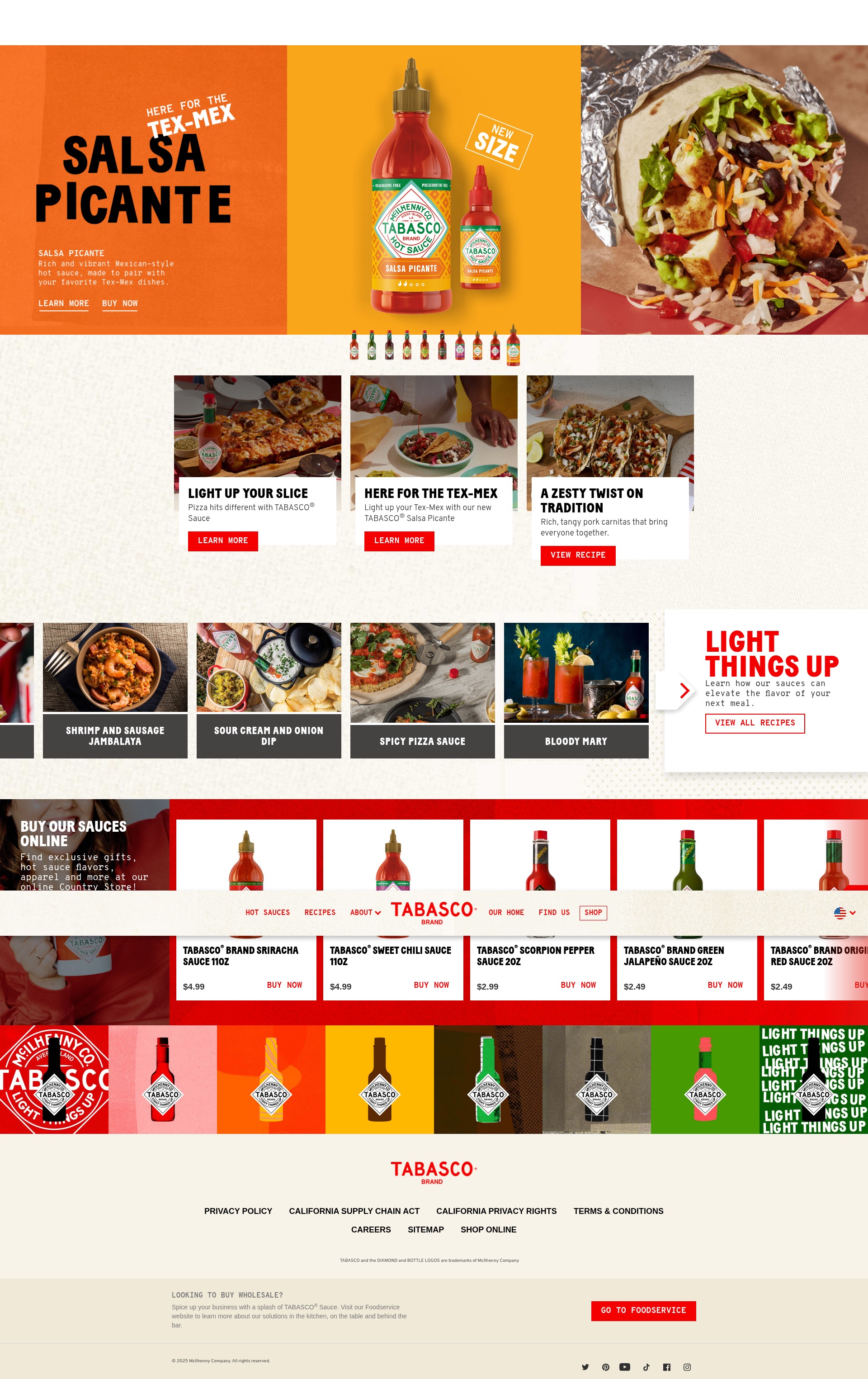 Screenshot of tabasco.com
