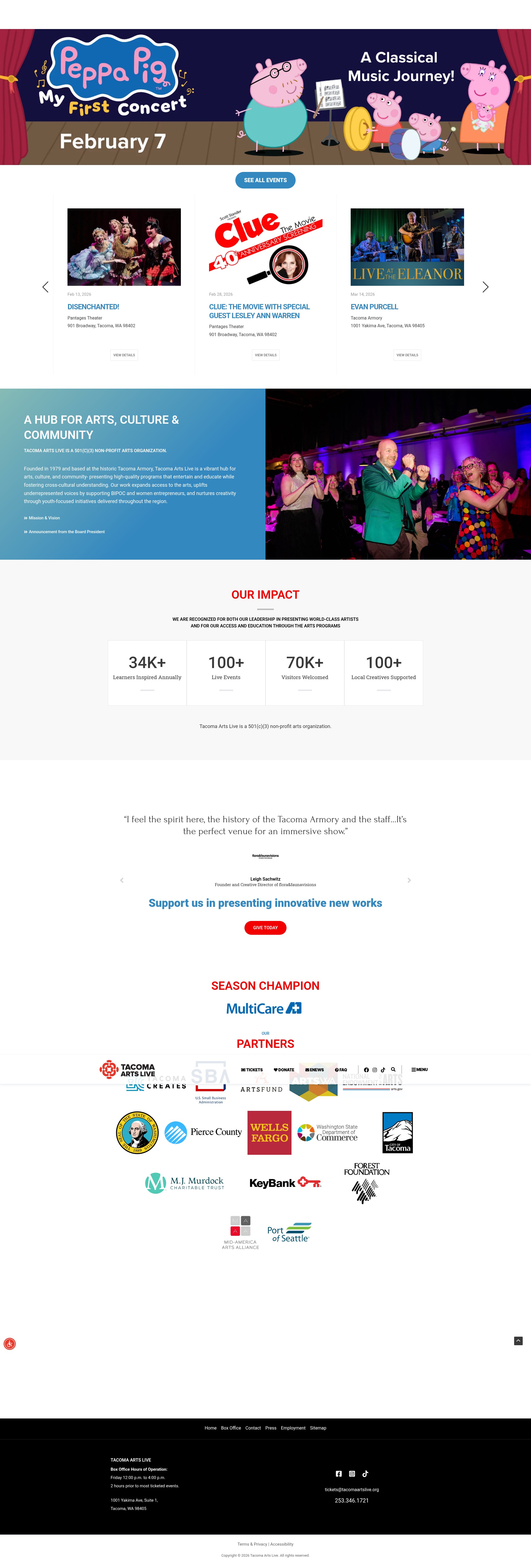 Screenshot of tacomaartslive.org