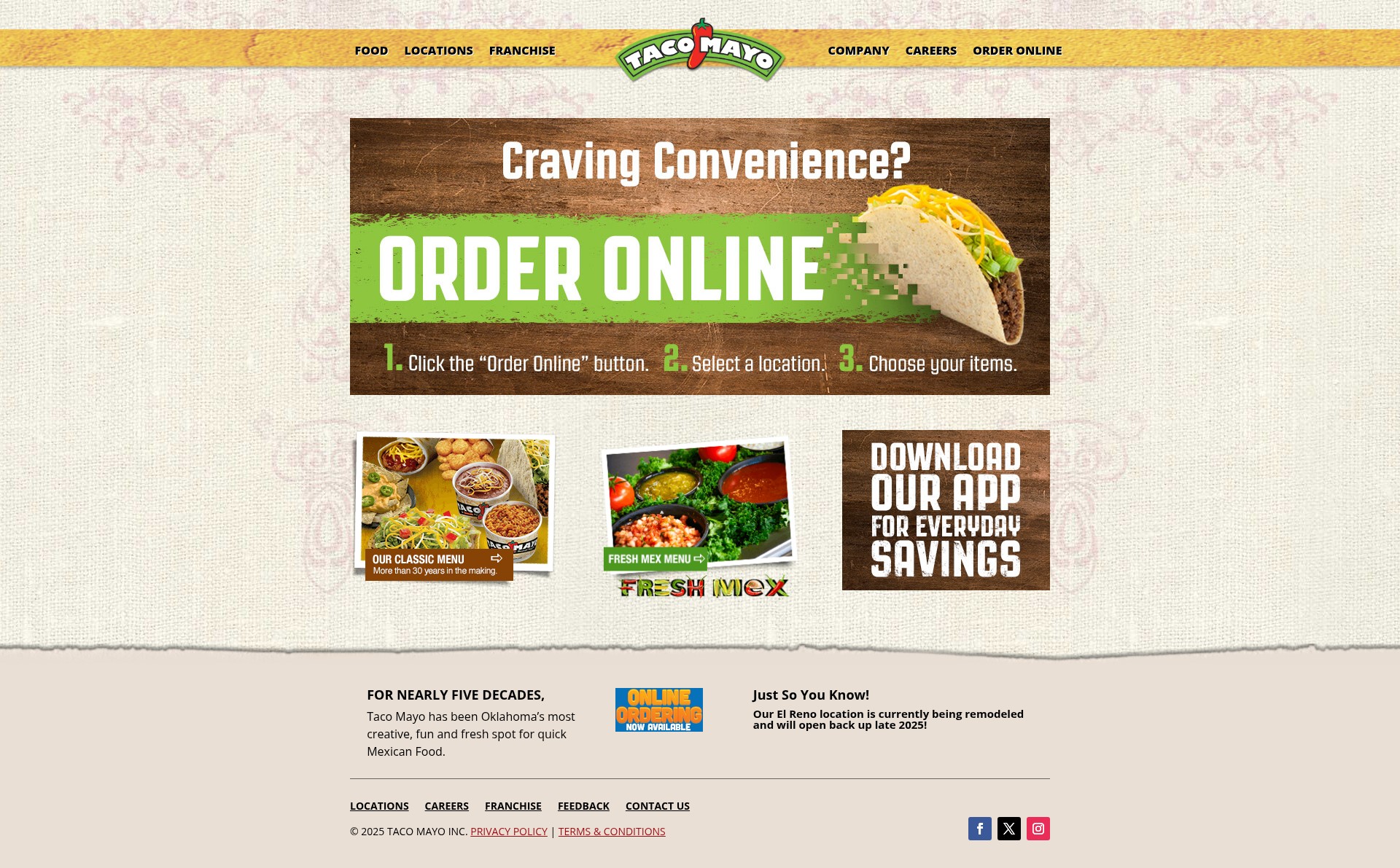Screenshot of tacomayo.com