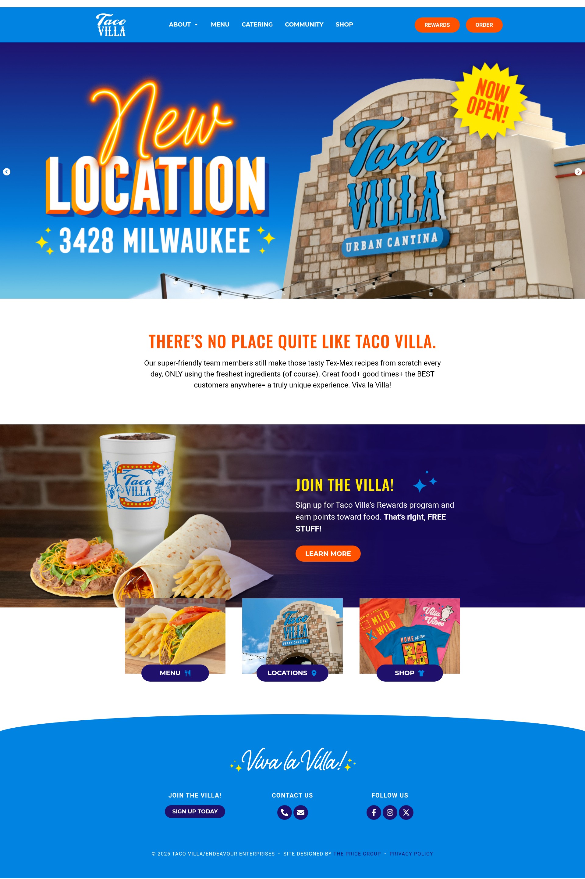 Screenshot of tacovillaonline.com