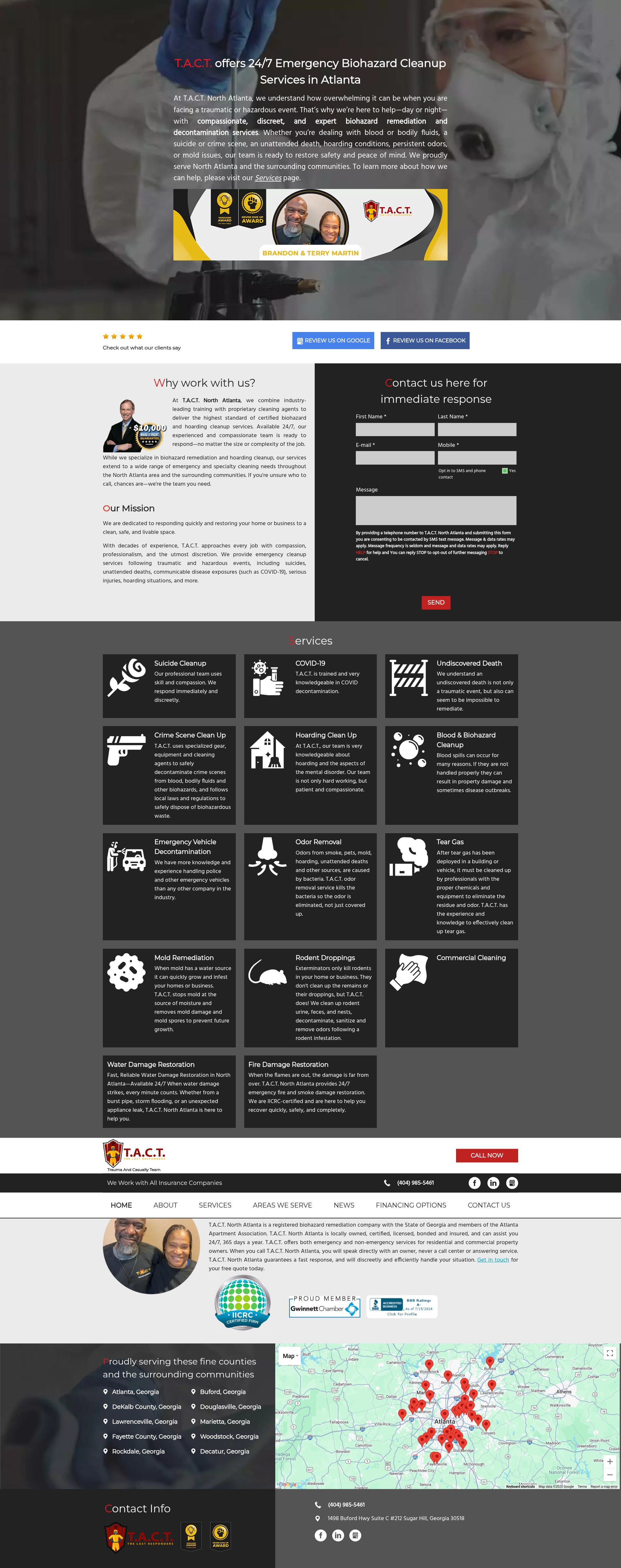 Screenshot of tactnorthatlanta.com