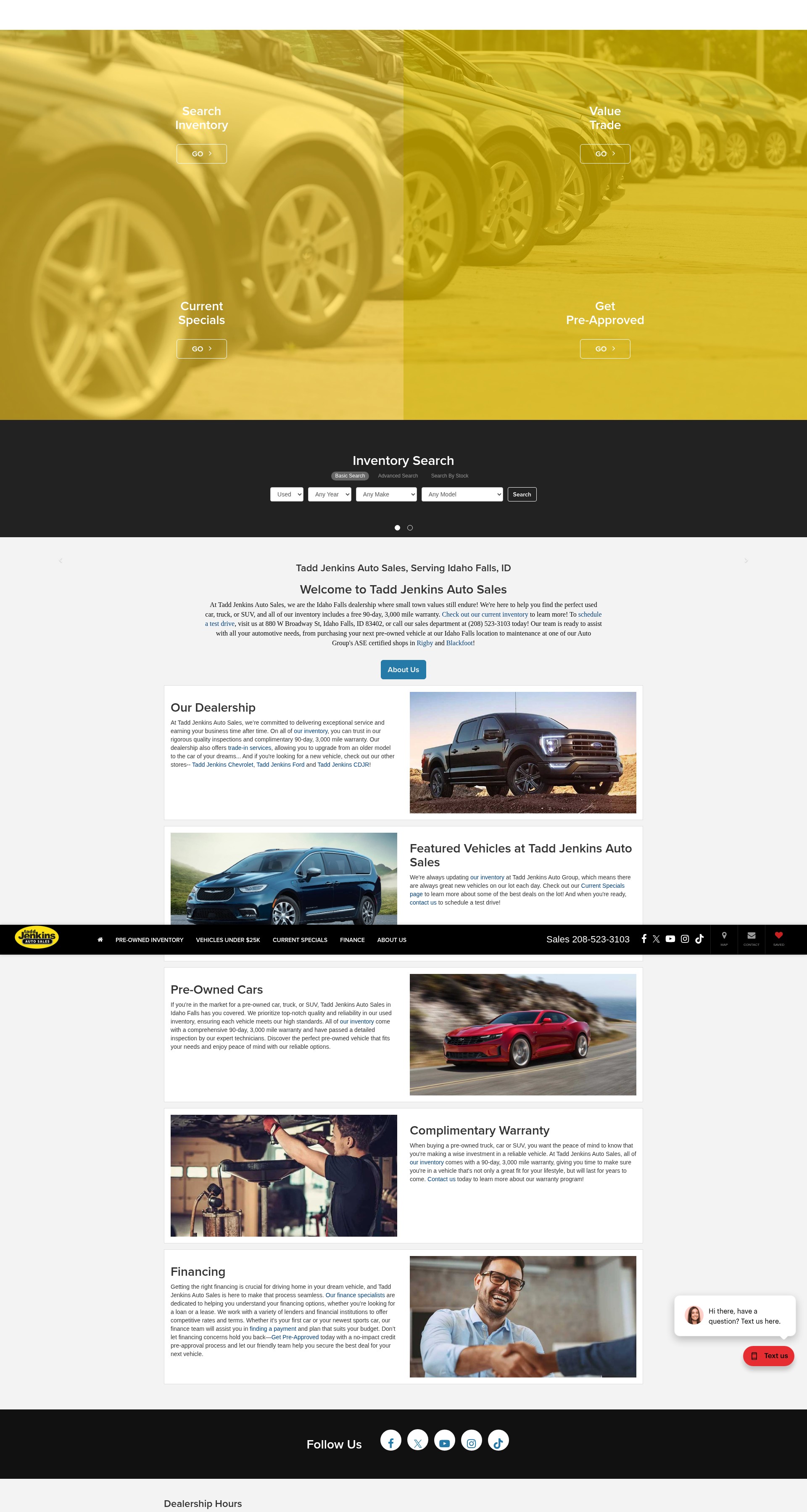 Screenshot of taddjenkinsauto.com