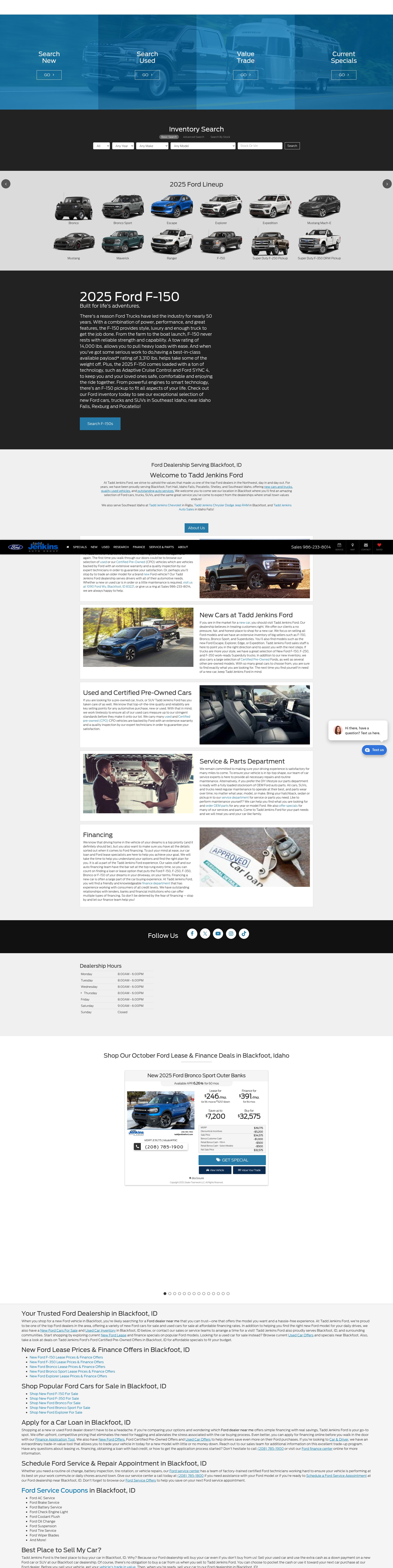 Screenshot of taddjenkinsford.com