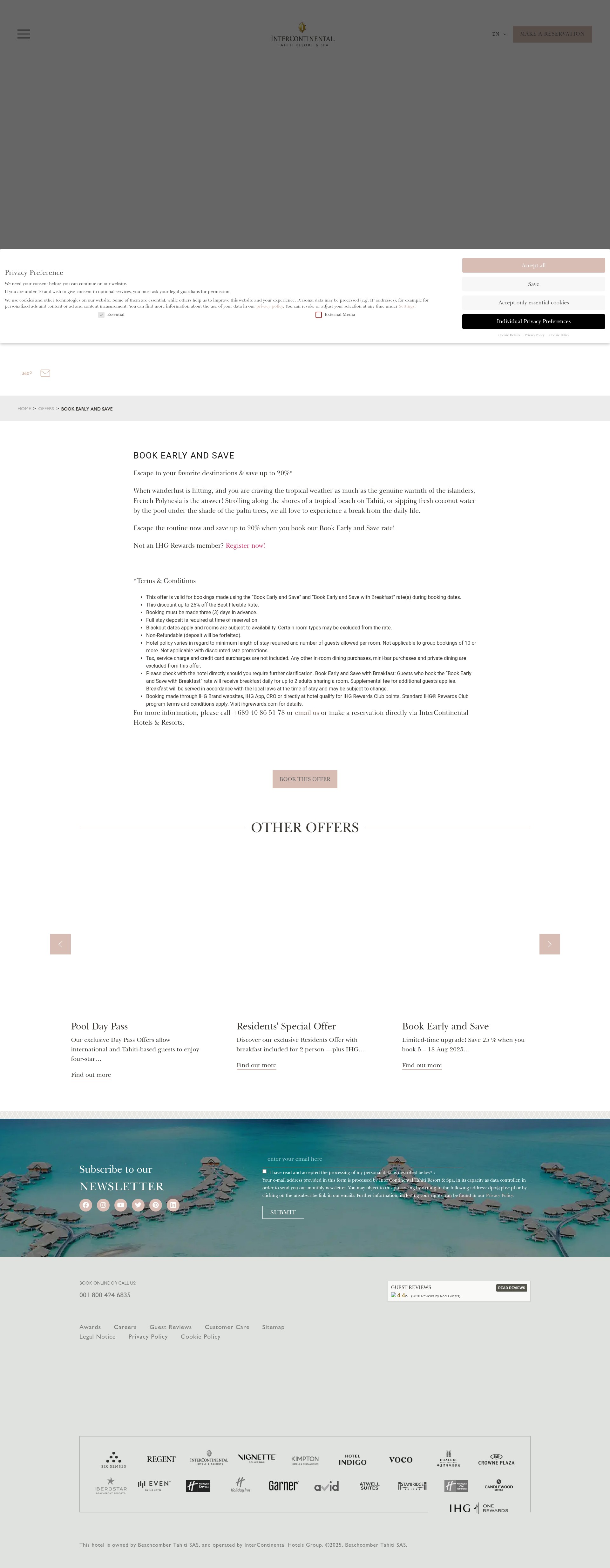 Screenshot of tahiti.intercontinental.com