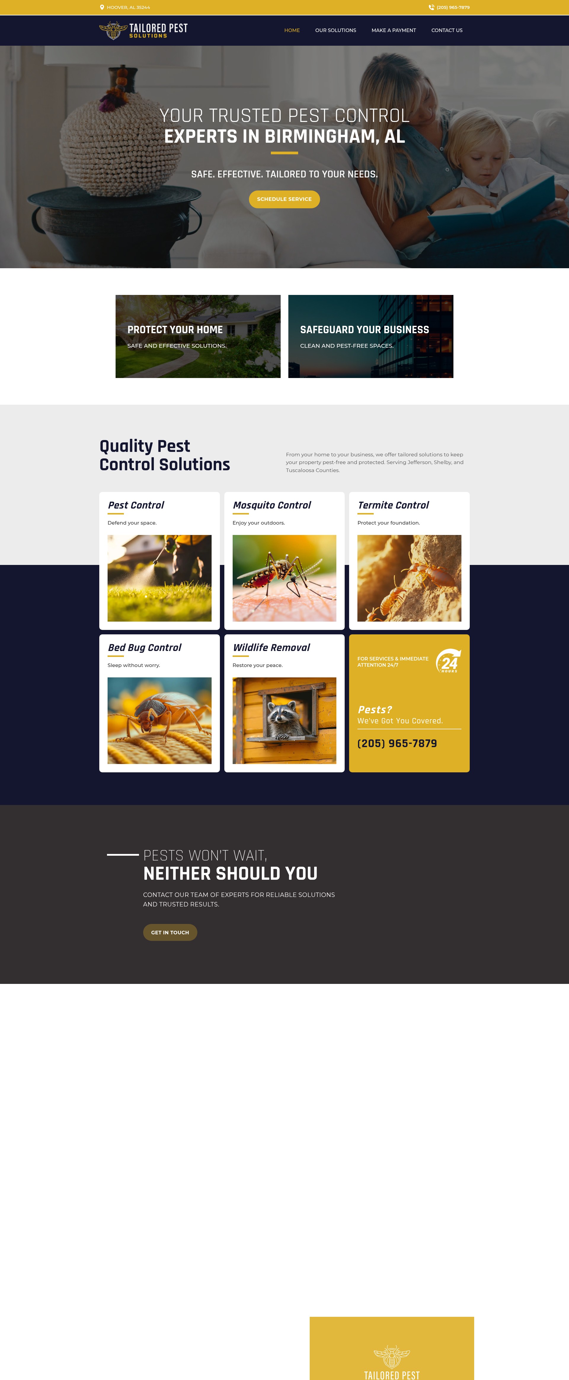 Screenshot of tailoredpest.com