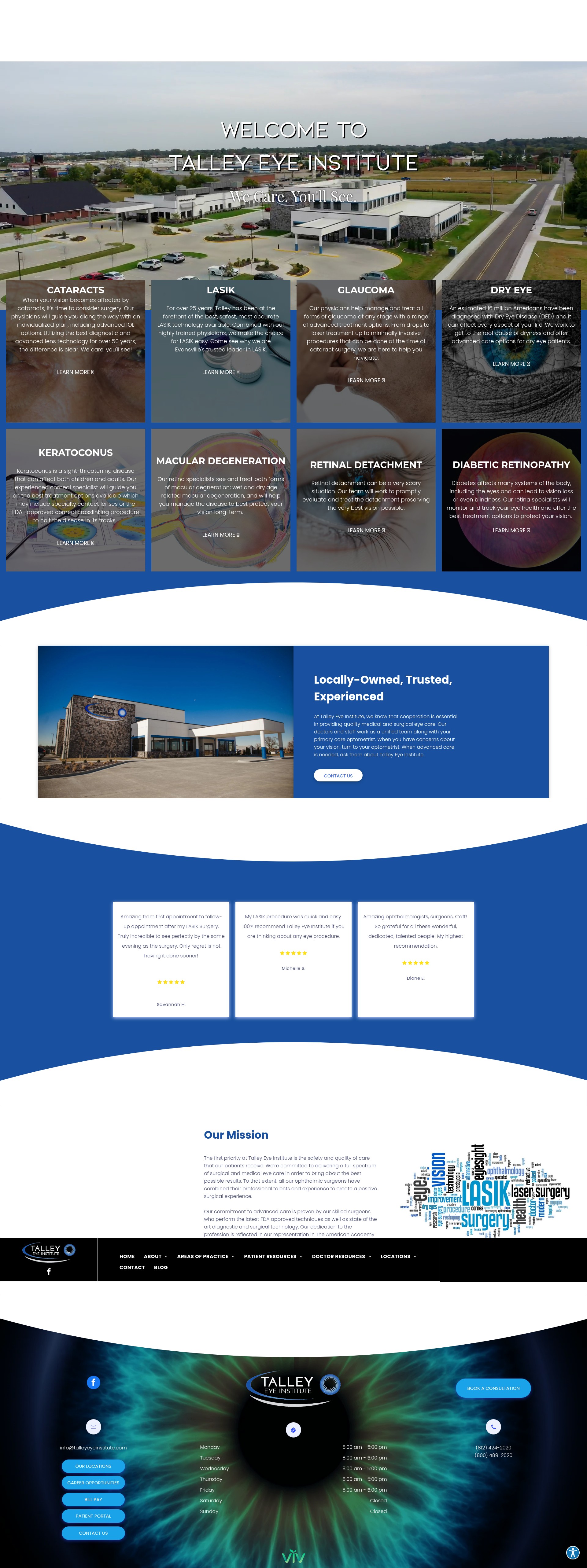 Screenshot of talleyeyeinstitute.com