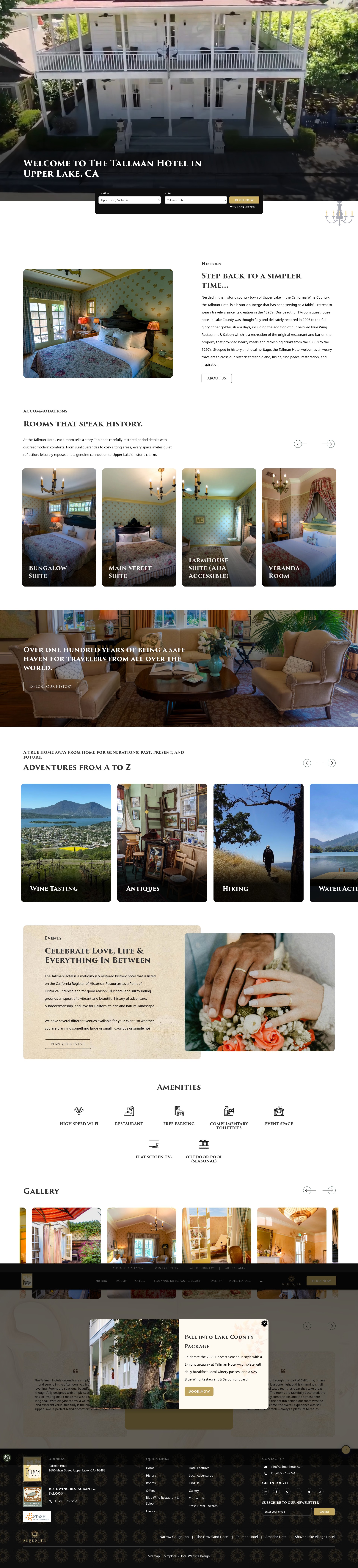 Screenshot of tallmanhotel.com