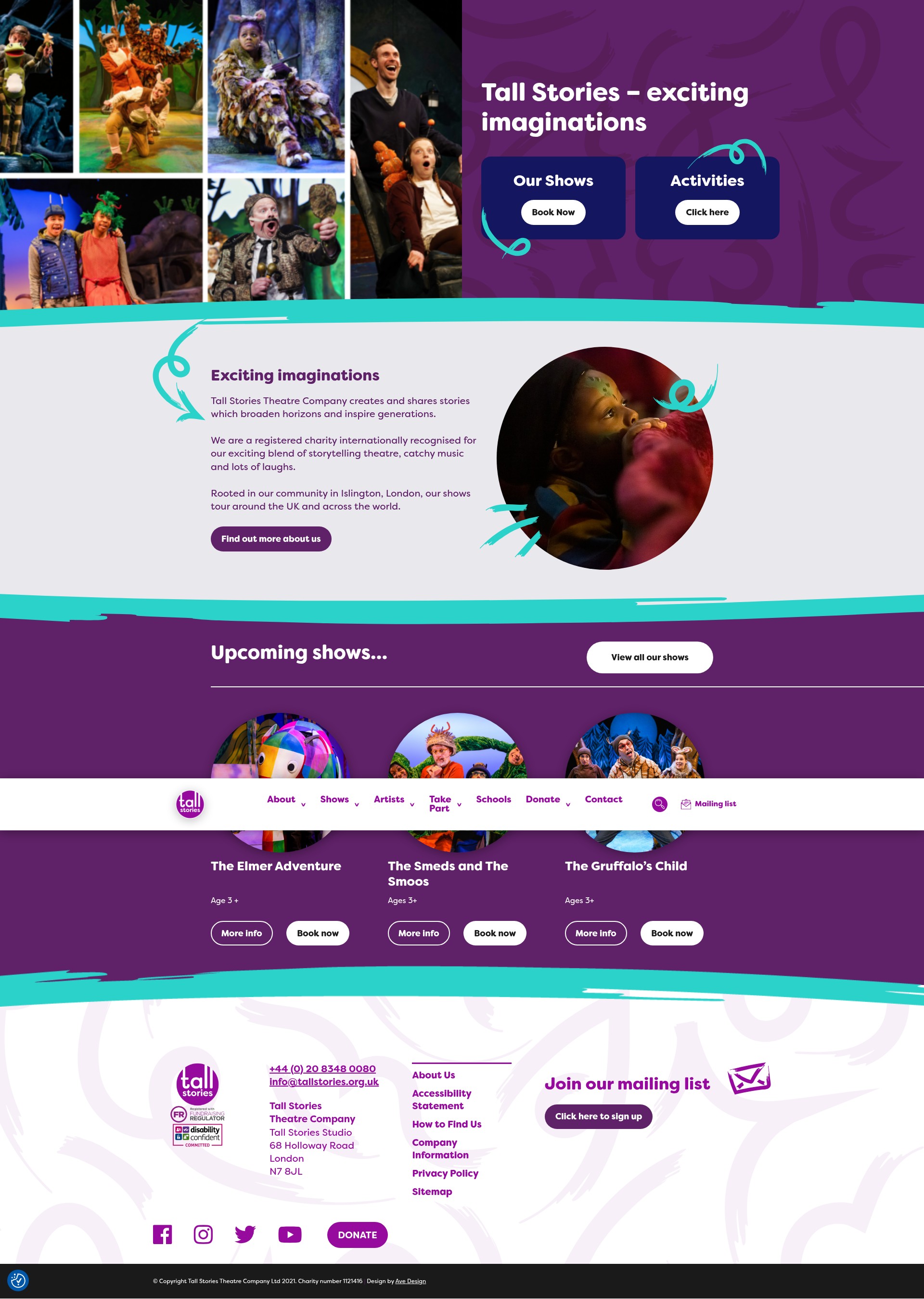 Screenshot of tallstories.org.uk