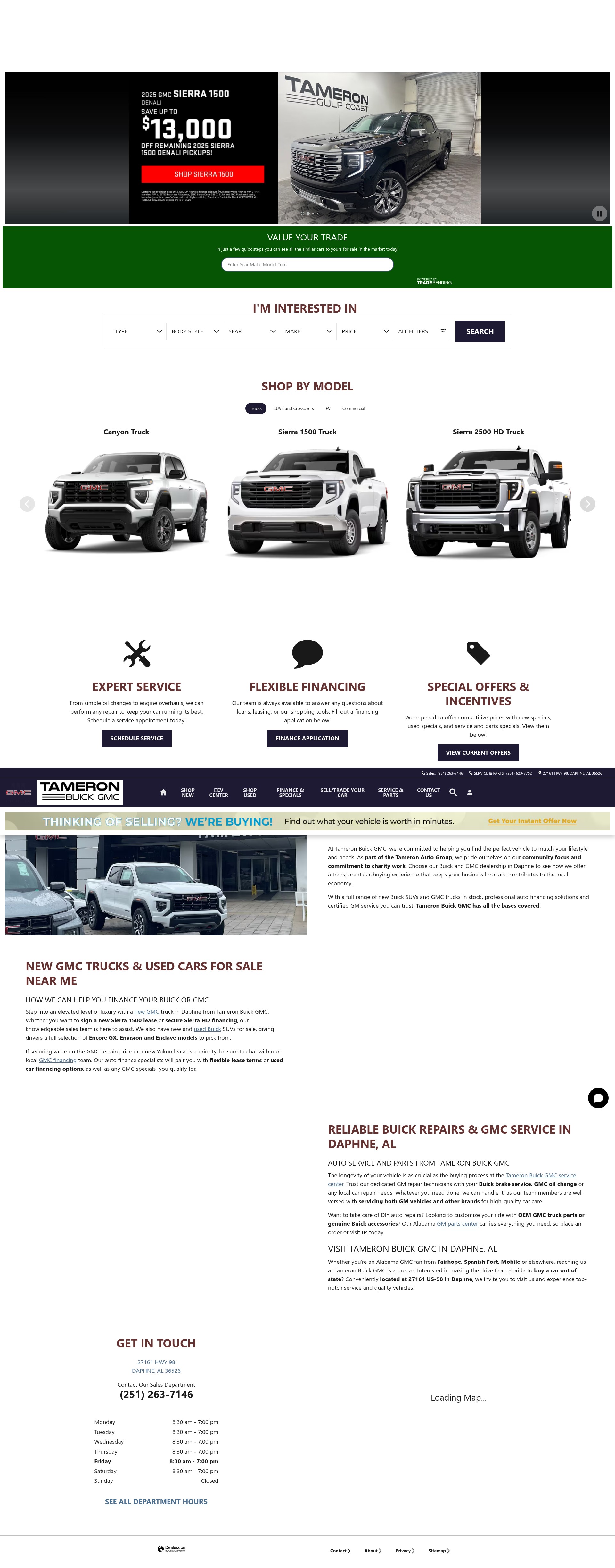 Screenshot of tameronbuickgmc.com
