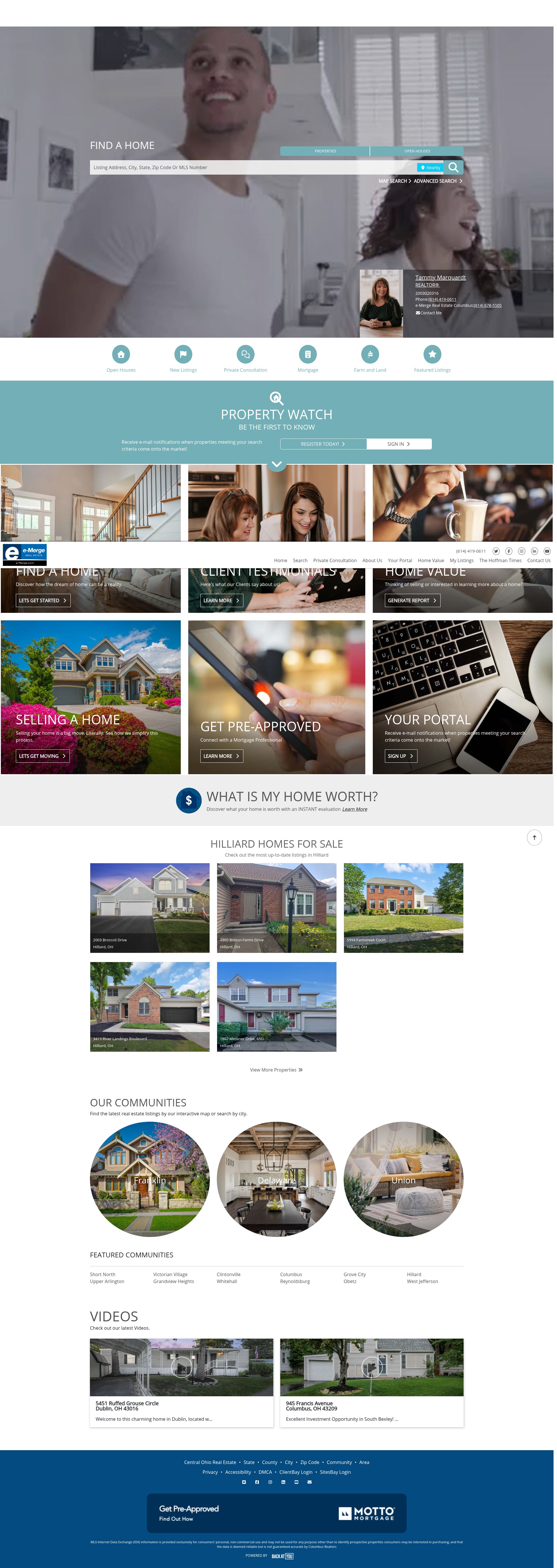 Screenshot of tammymarquardt.e-merge.com