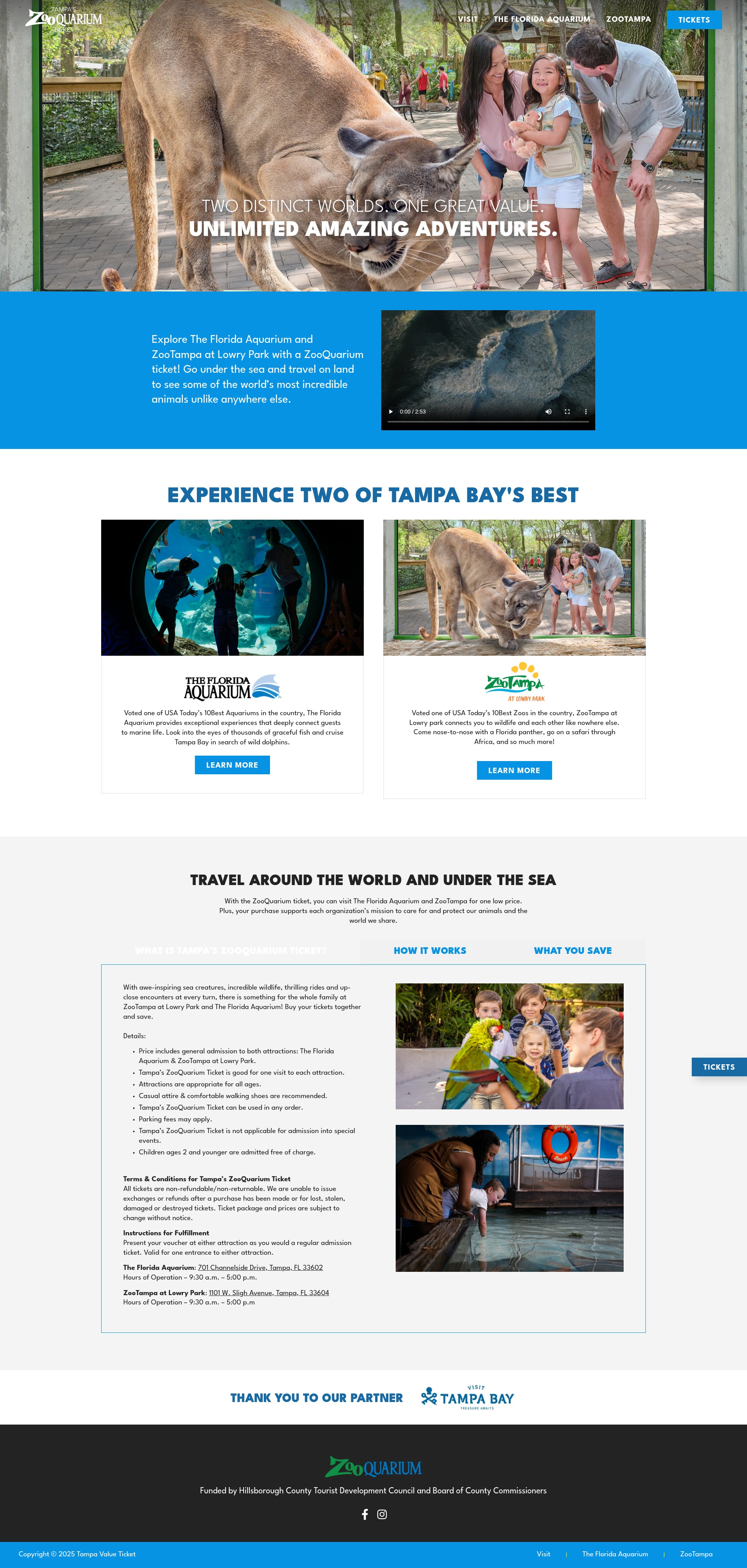 Screenshot of tampazooquarium.org