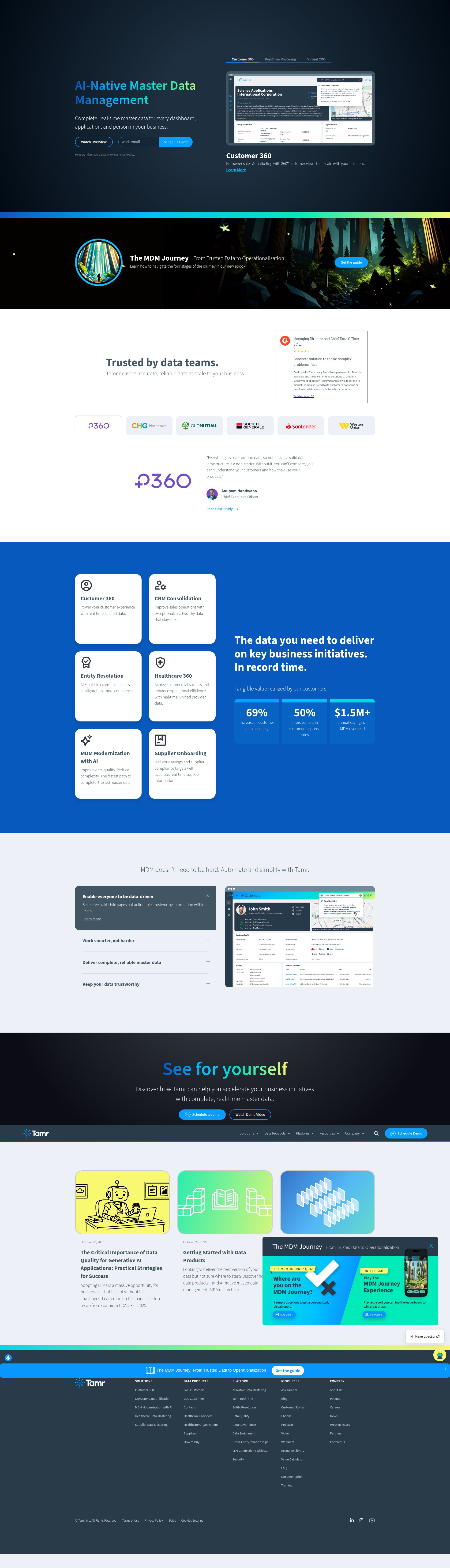 Screenshot of tamr.com