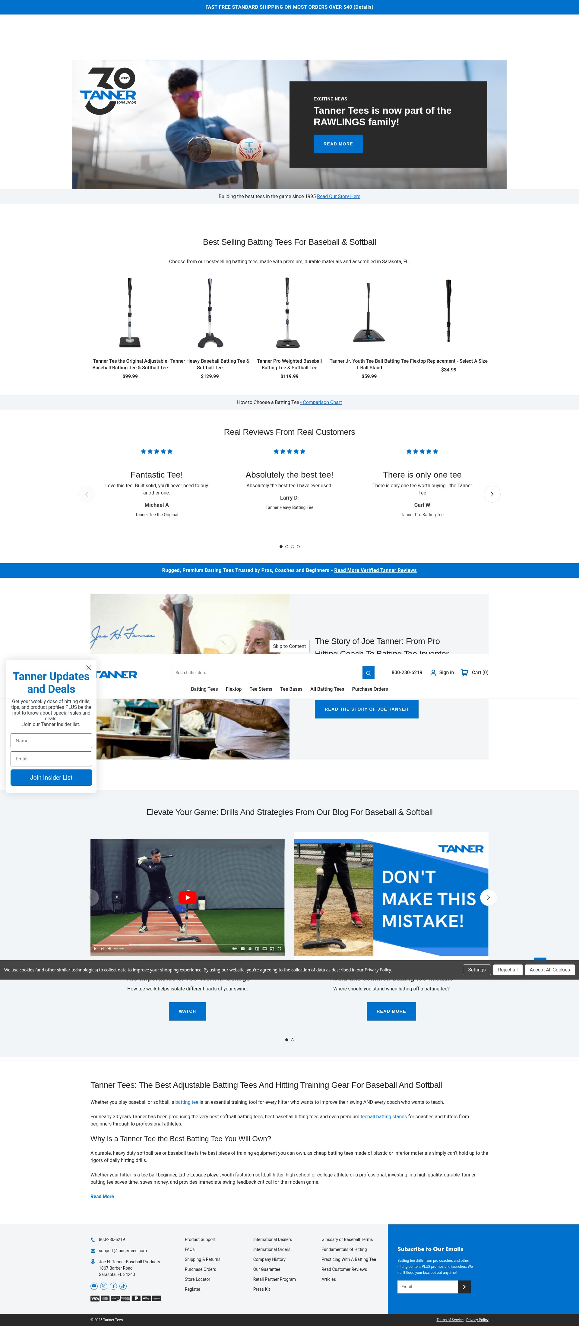 Screenshot of tannertees.com