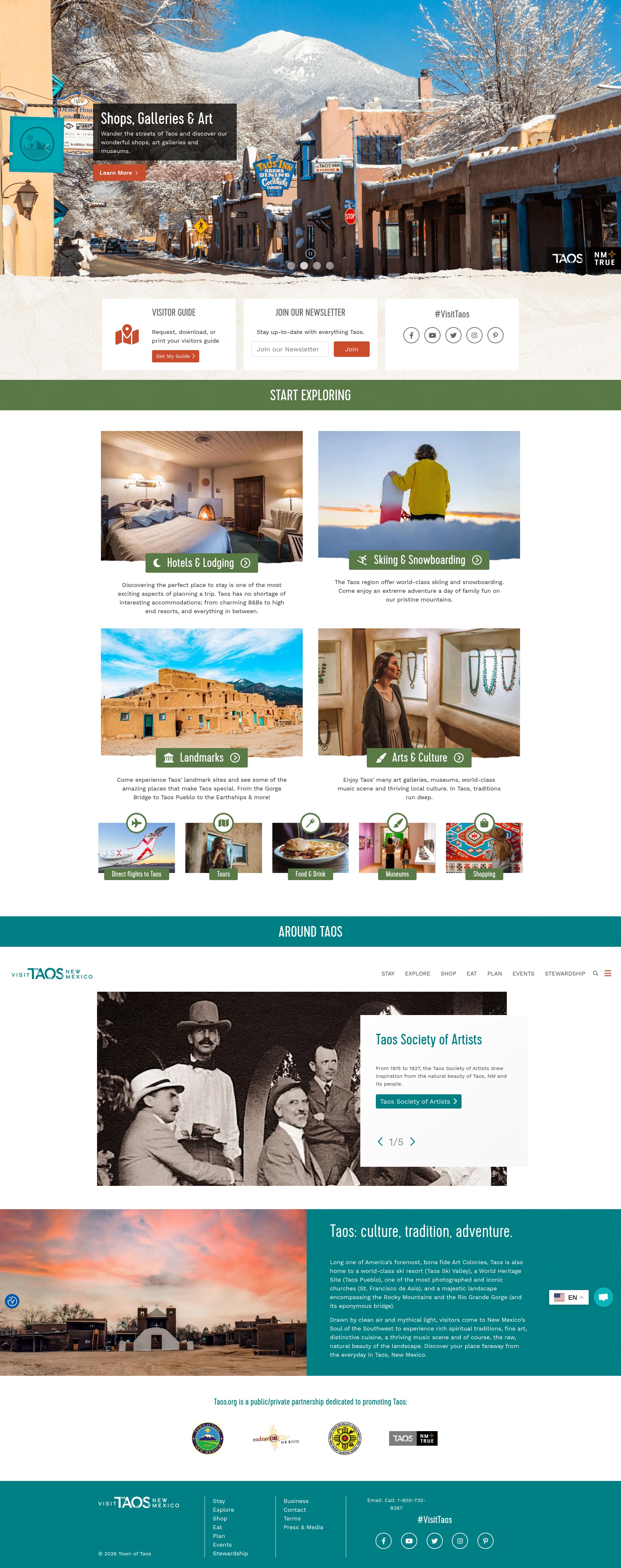 Screenshot of taos.org