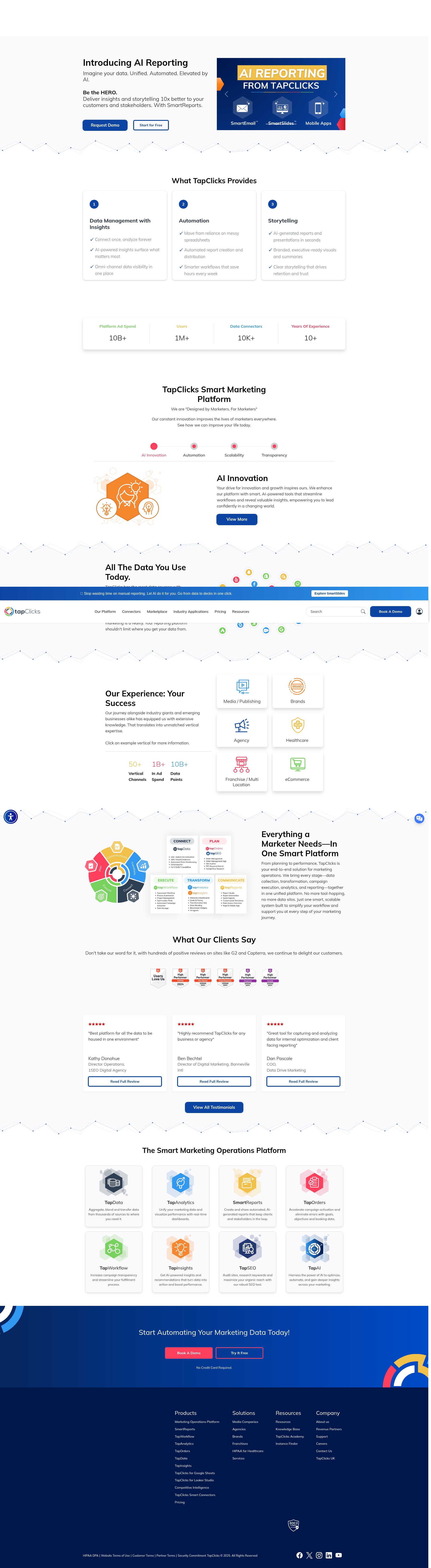 Screenshot of tapclicks.com