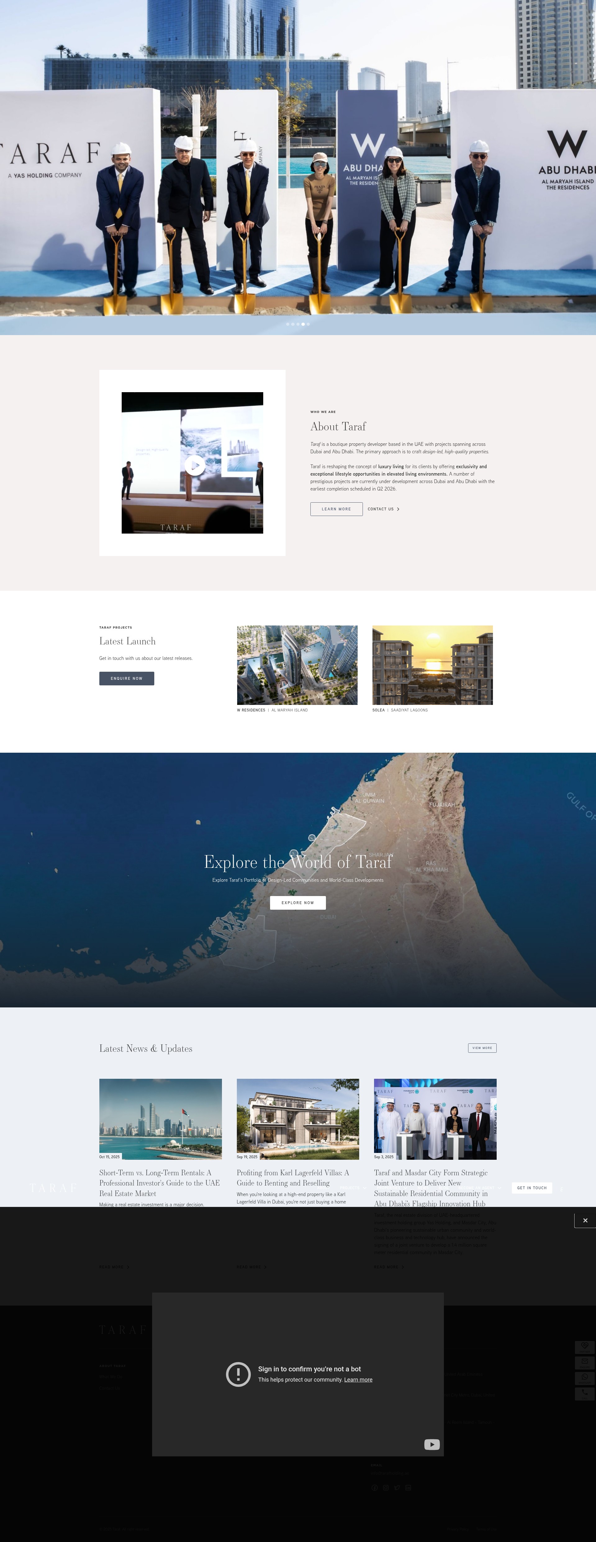 Screenshot of tarafholding.com