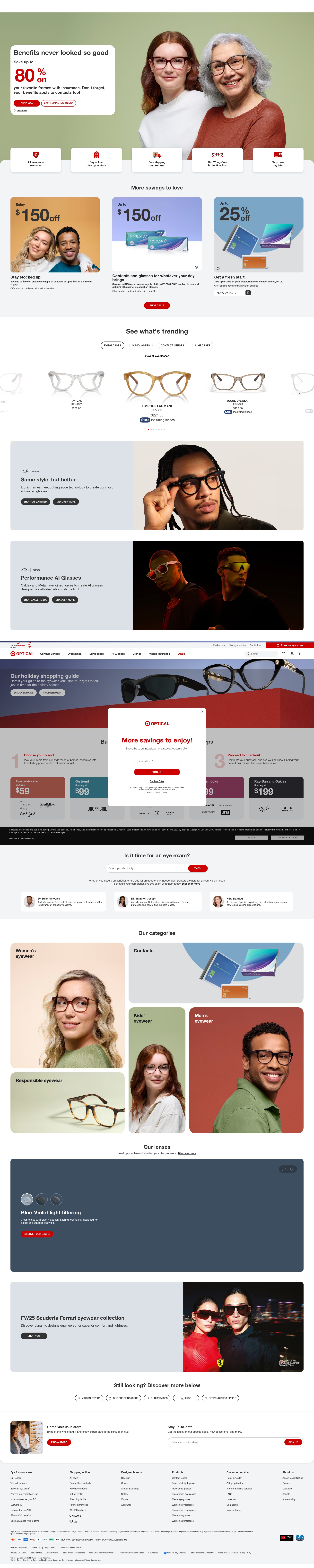 Screenshot of targetoptical.com