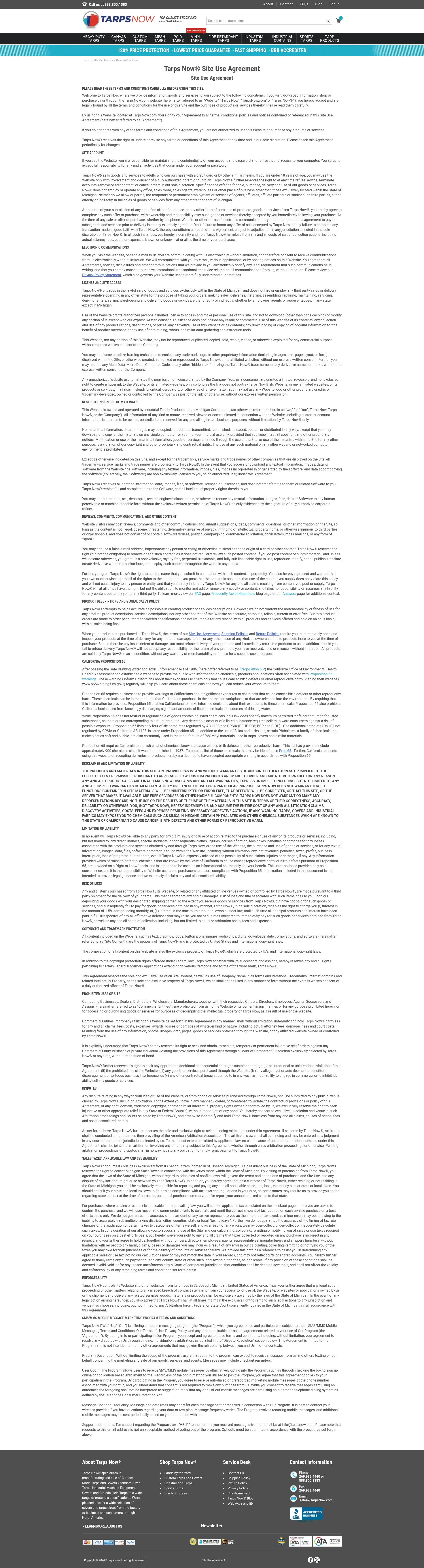 Screenshot of tarpsnow.com