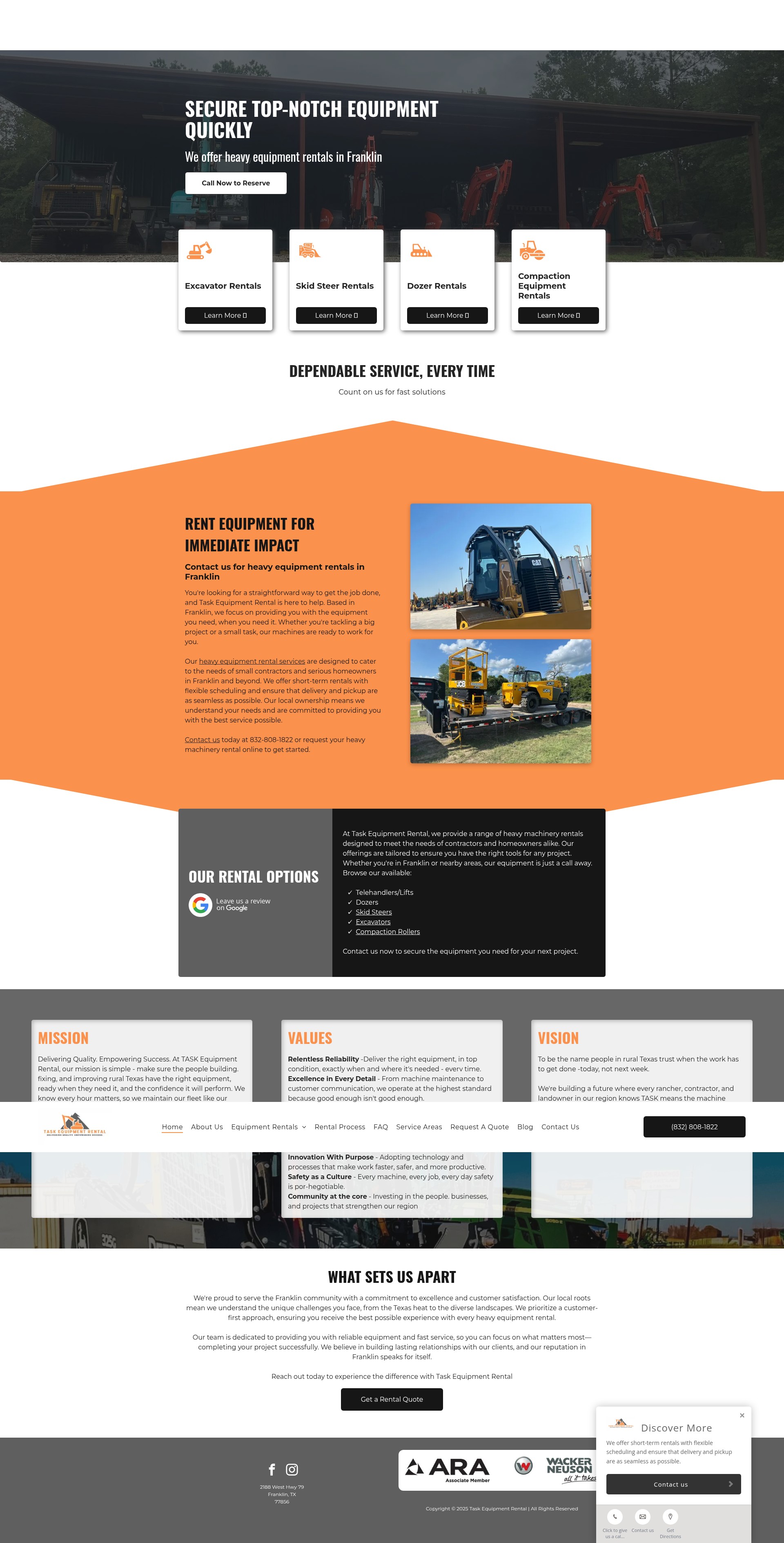 Screenshot of taskequipmentrental.com