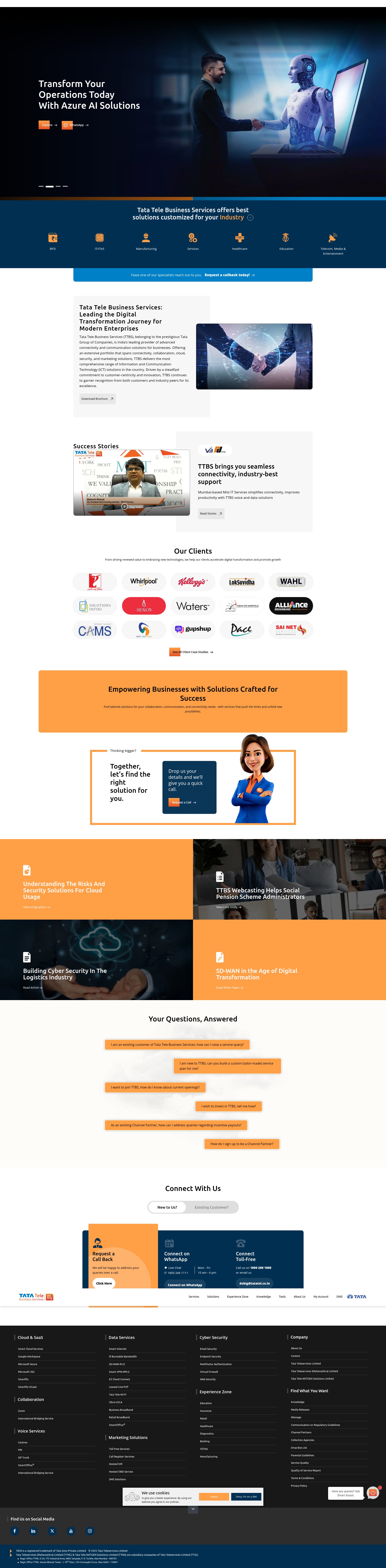 Screenshot of tatatelebusiness.com
