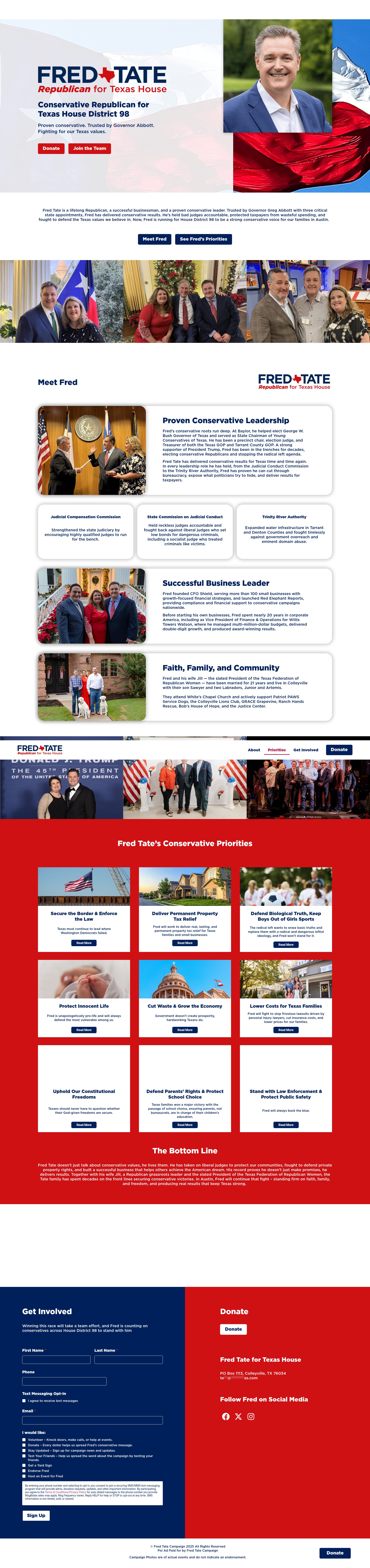 Screenshot of tate4texas.com