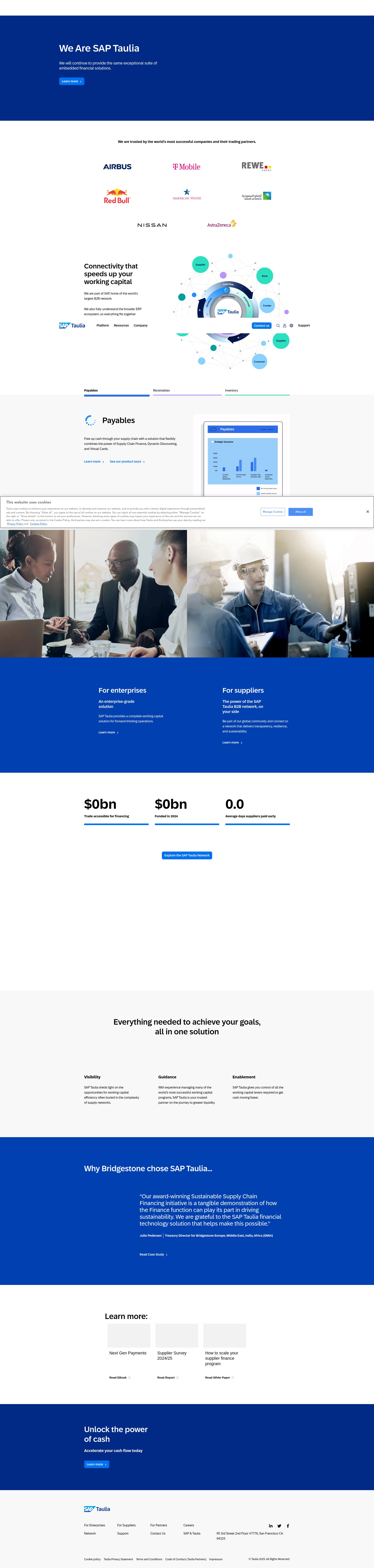 Screenshot of taulia.com