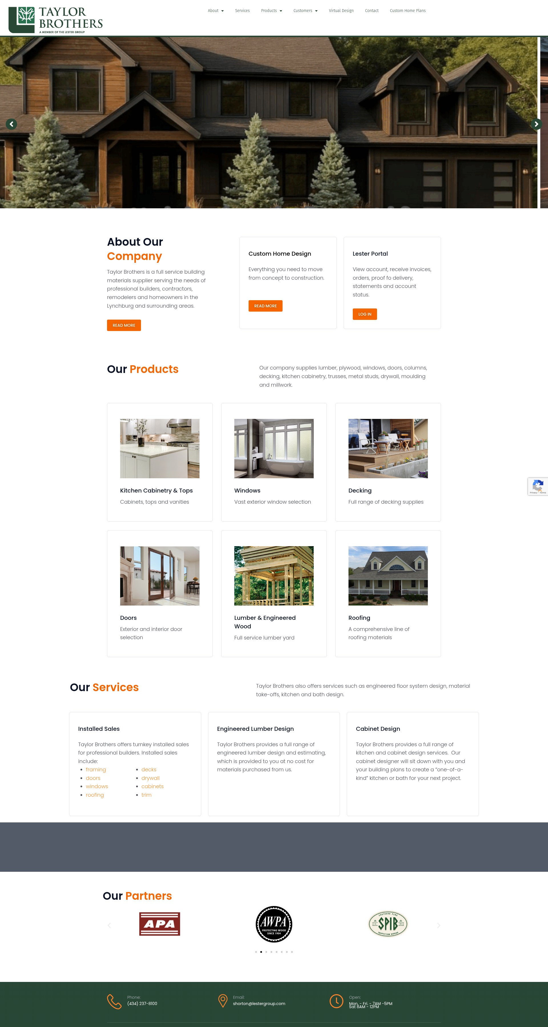 Screenshot of taylorbrothers.com