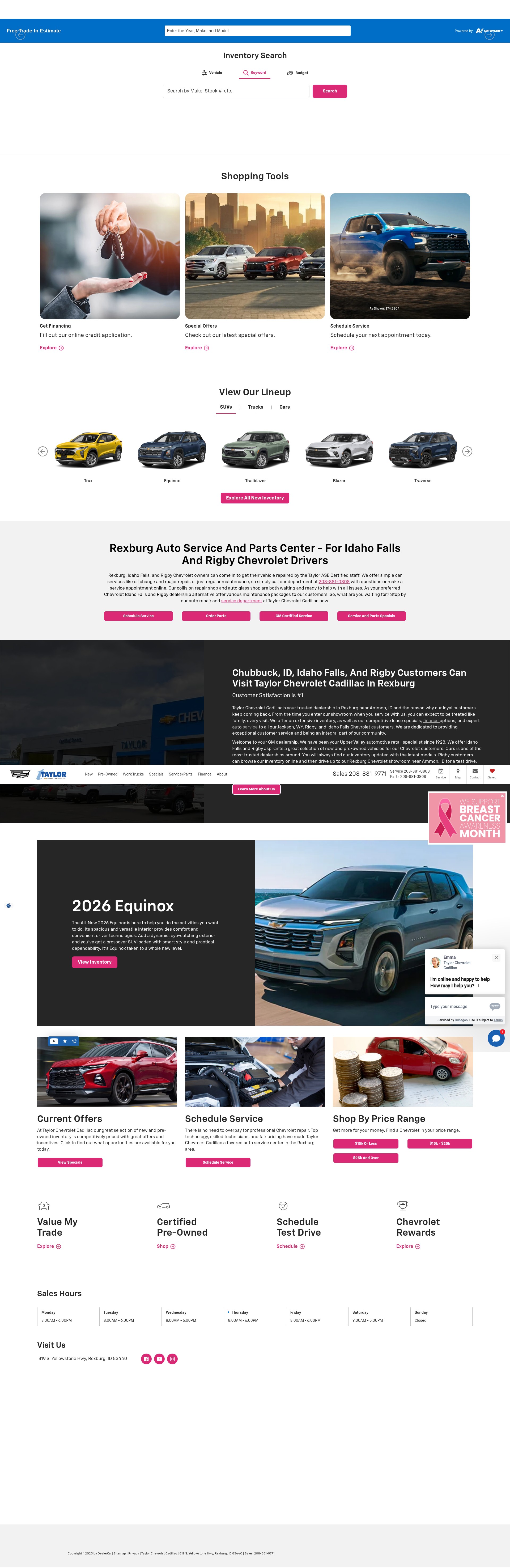 Screenshot of taylorchev.com