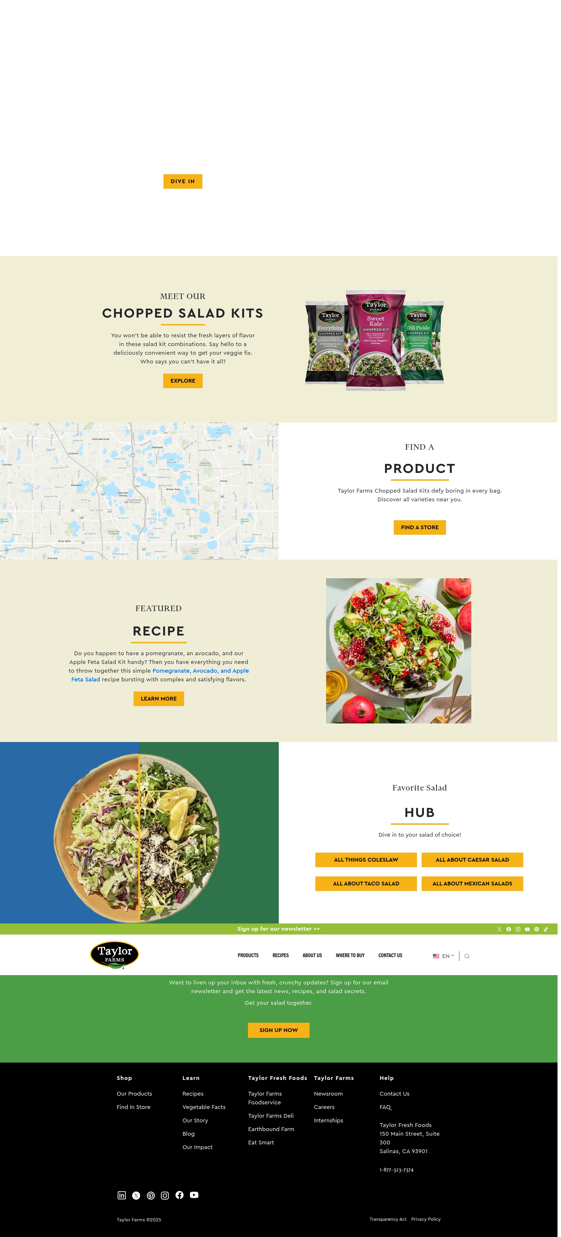 Screenshot of taylorfarms.com