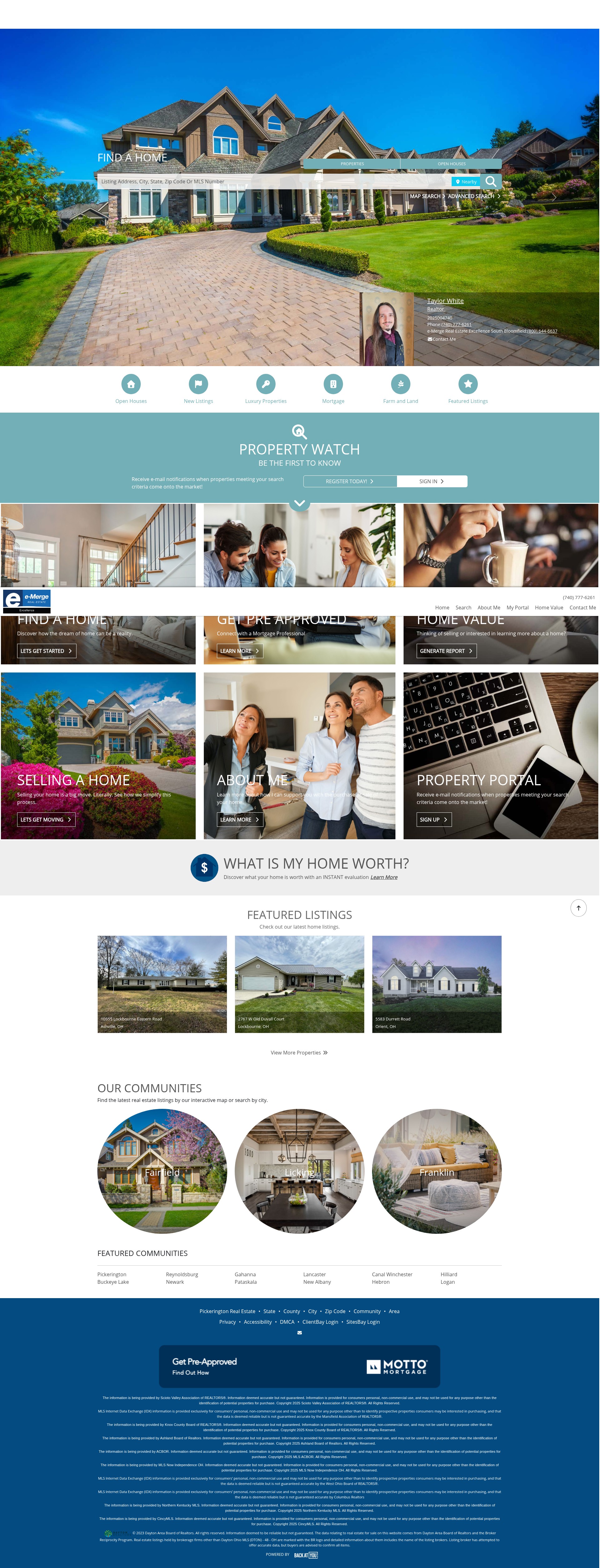 Screenshot of taylorwhite.e-merge.com