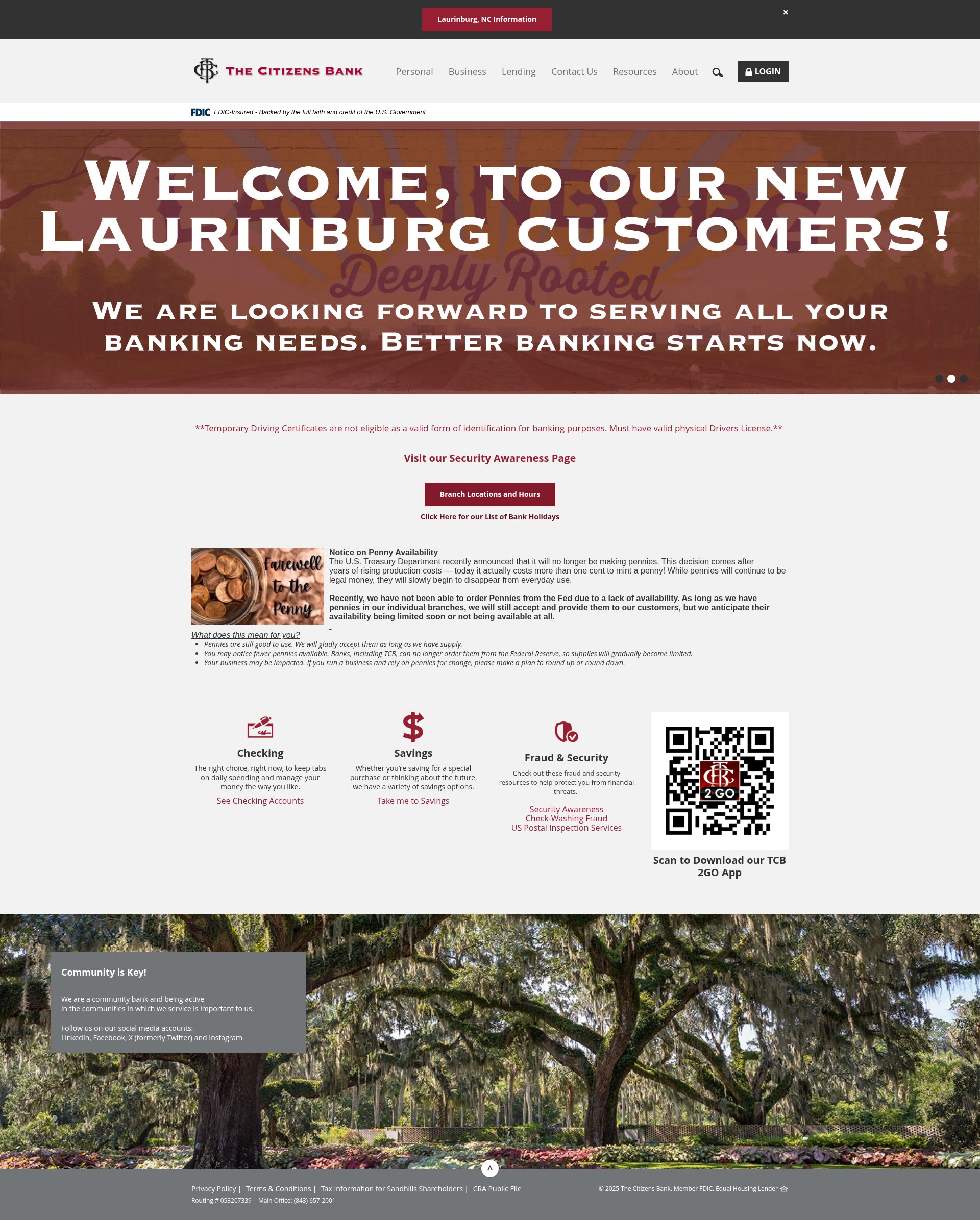 Screenshot of tcbsc.bank