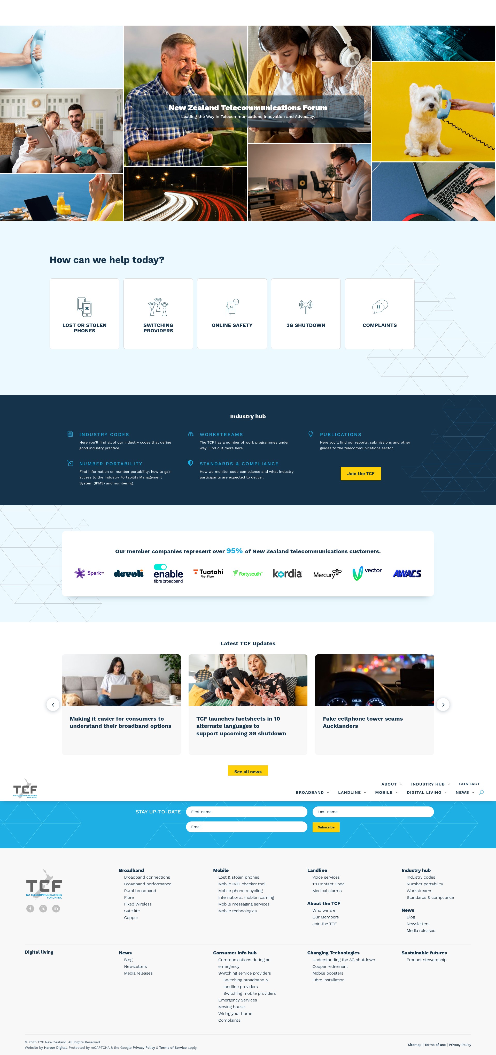 Screenshot of tcf.org.nz