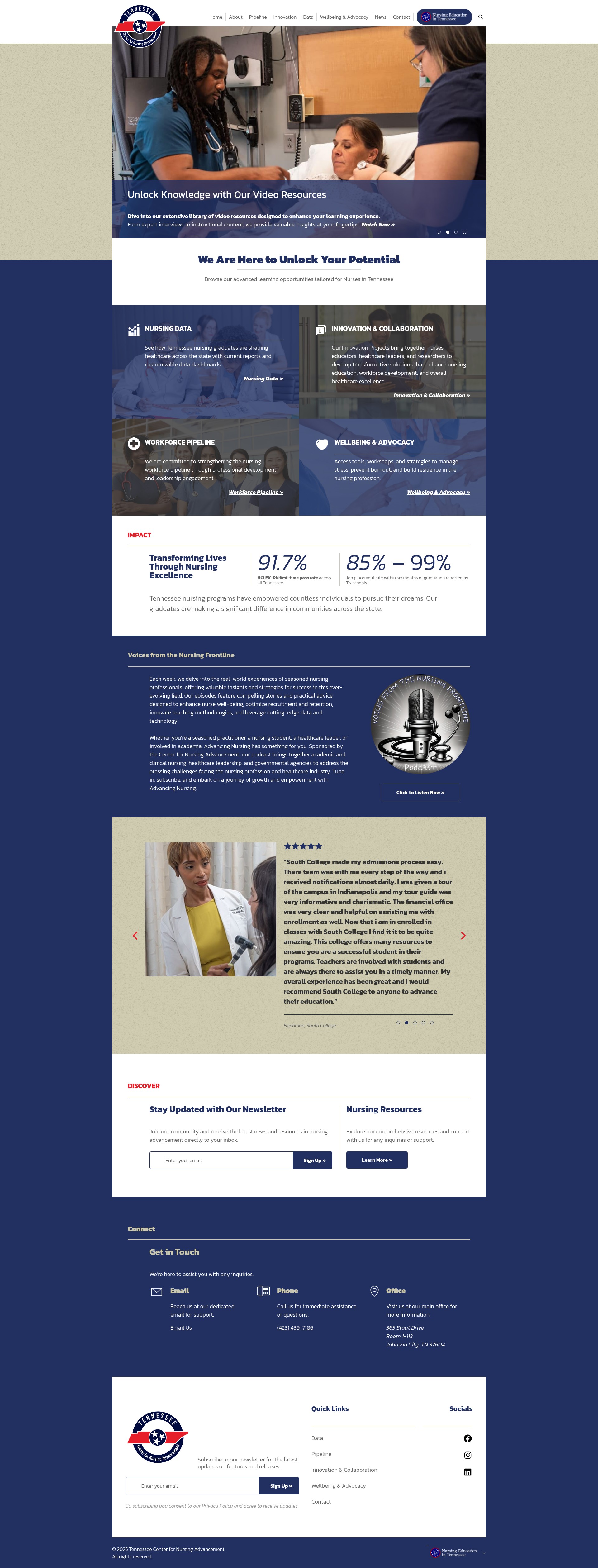 Screenshot of tcfna.org