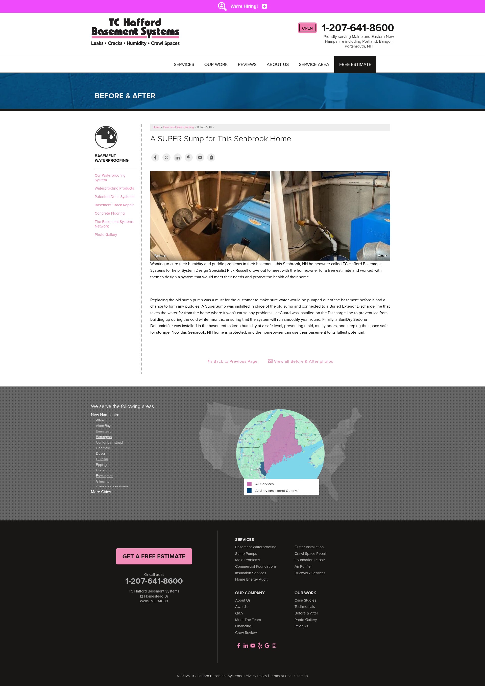 Screenshot of tchaffordbasementsystems.com