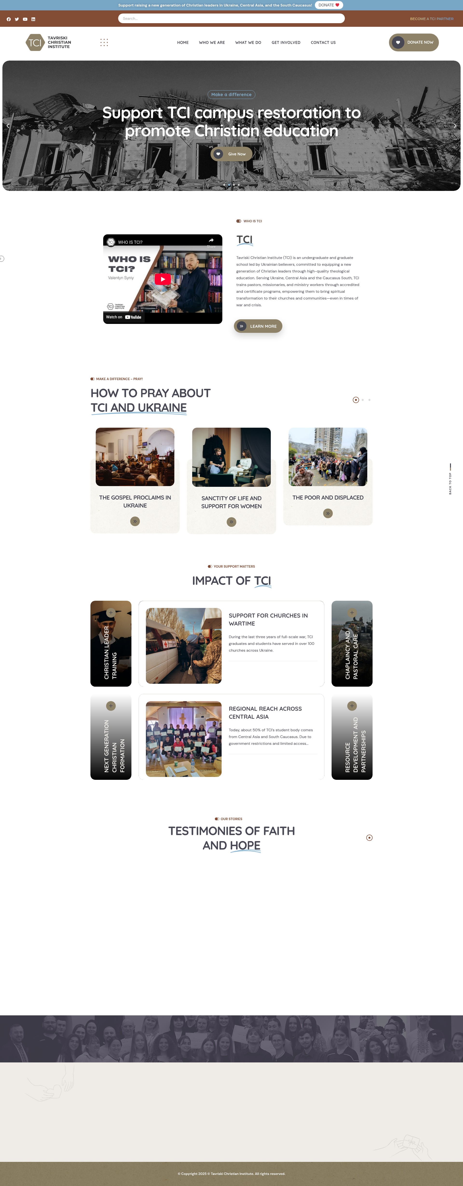 Screenshot of tcimission.org