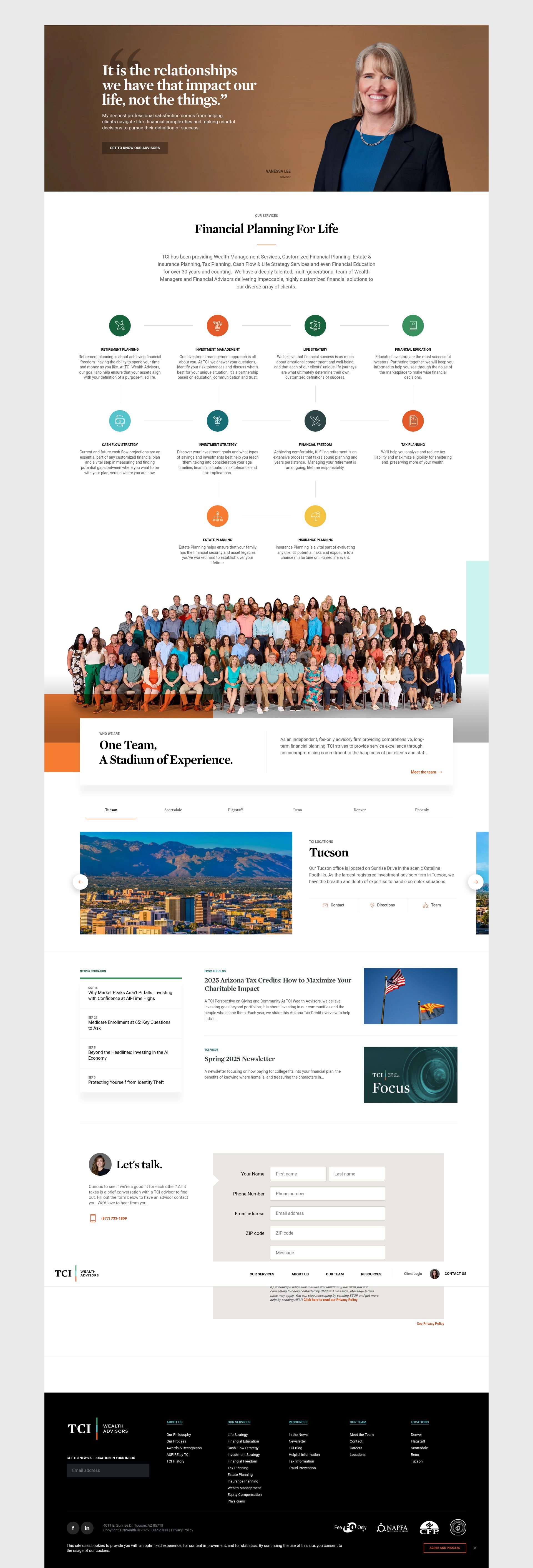 Screenshot of tciwealth.com