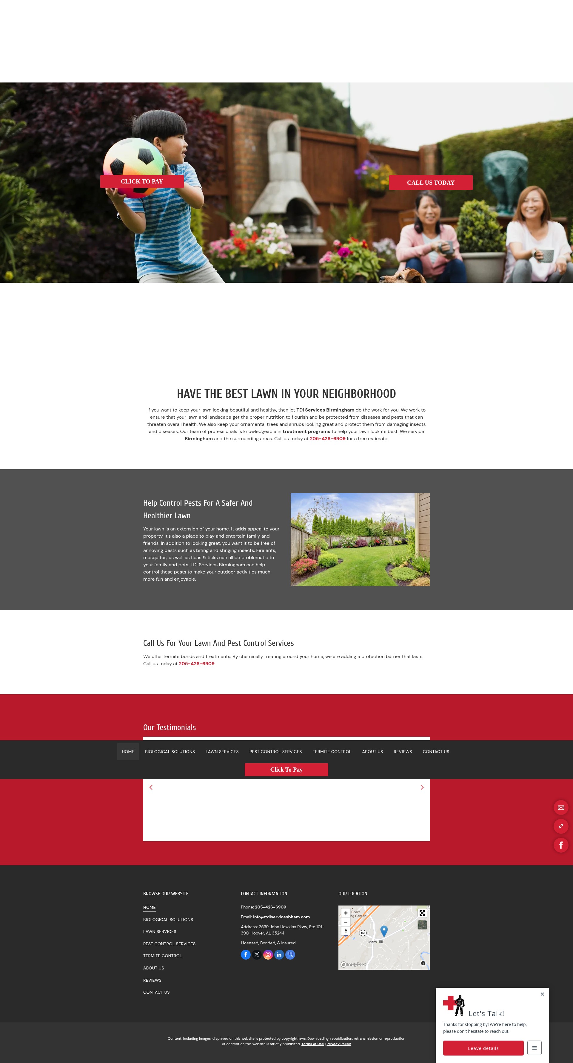 Screenshot of tdiservicesbham.com